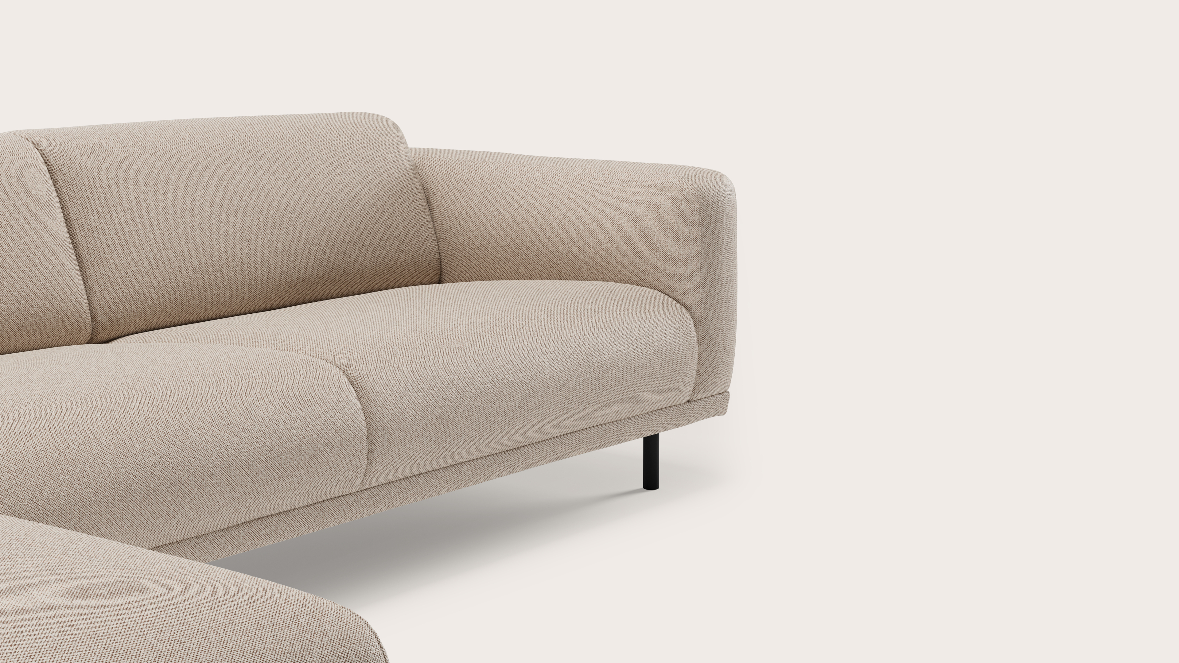 Evora hoekzetel 5-zit in Brio stof Beige
