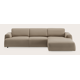 Canapé d'angle L 4 places avec chaise longue droite
