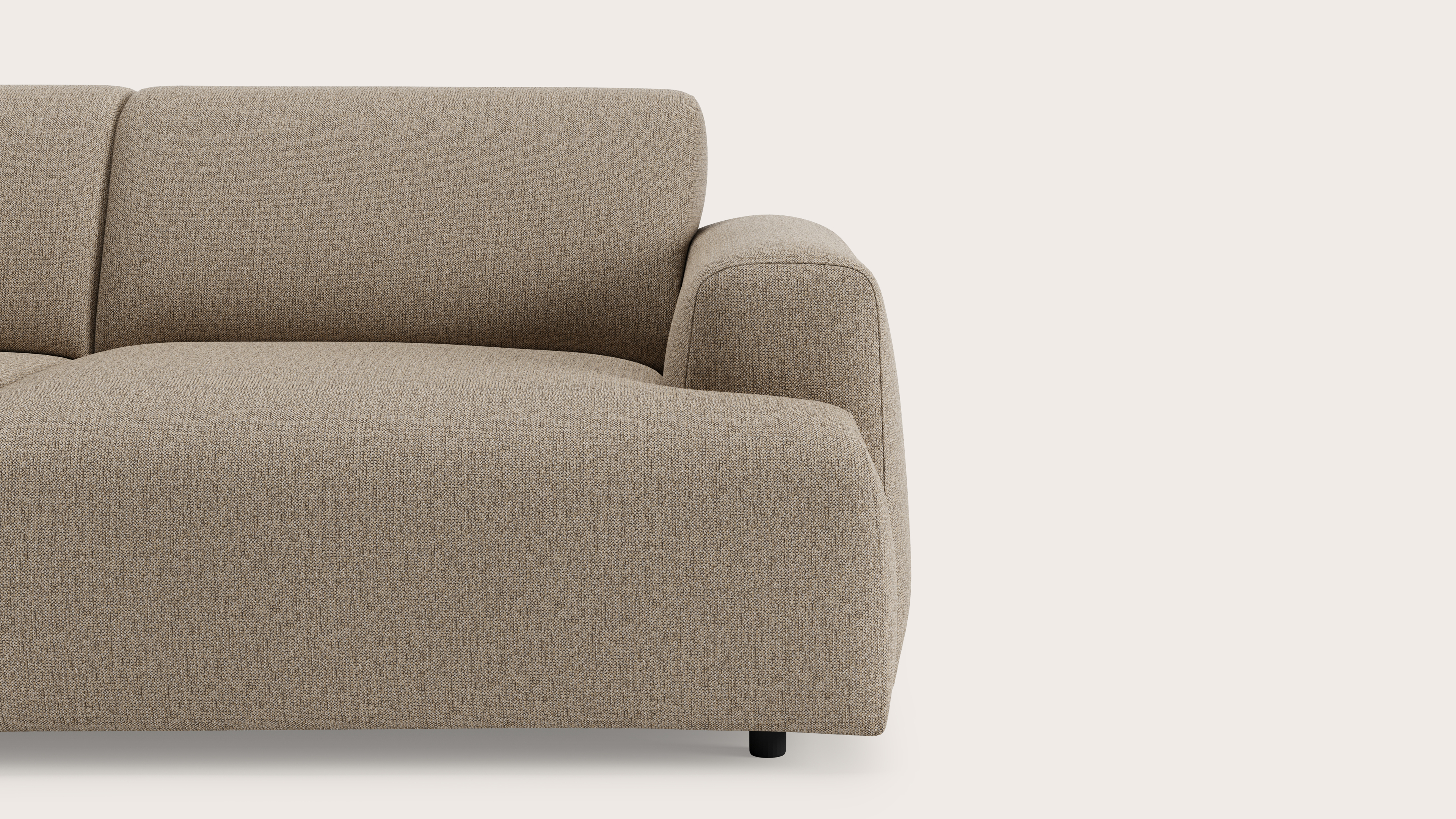Coimbra canapé d'angle 4 places en Brio tissu Sesame