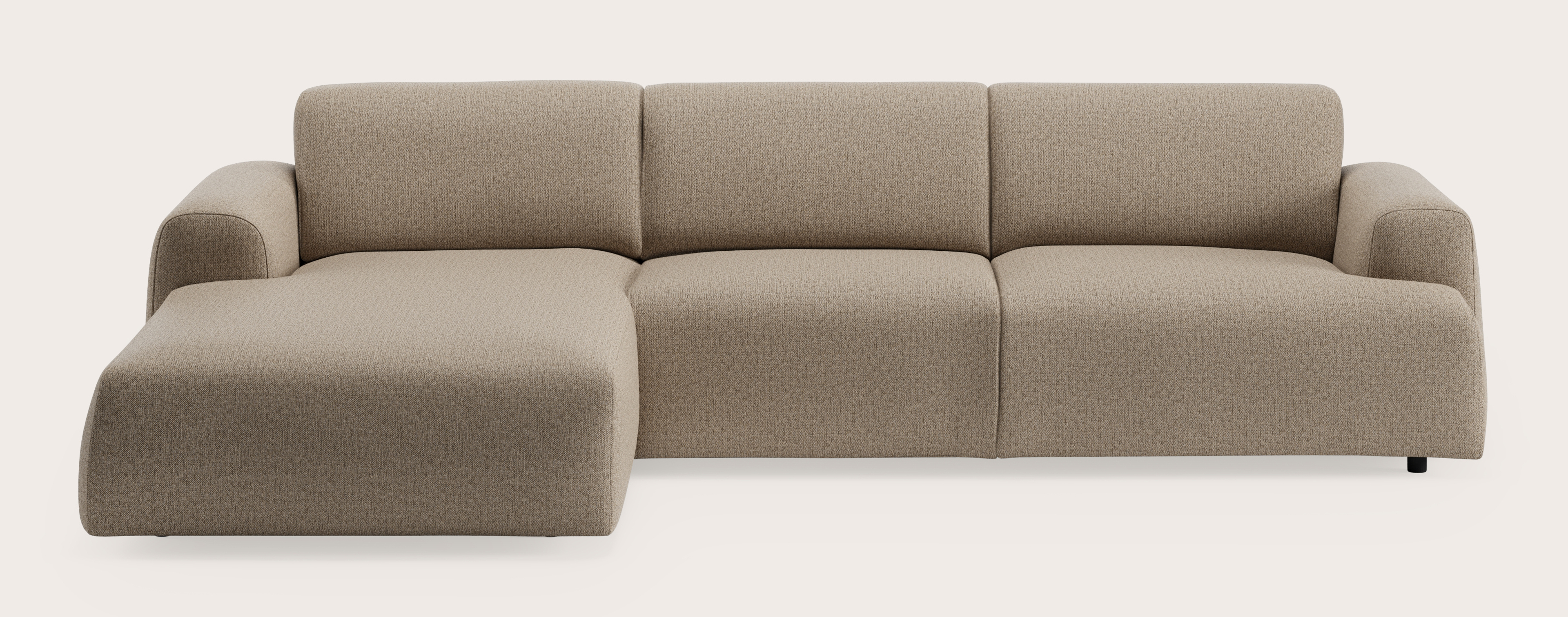 Coimbra canapé d'angle 4 places en Brio tissu Sesame