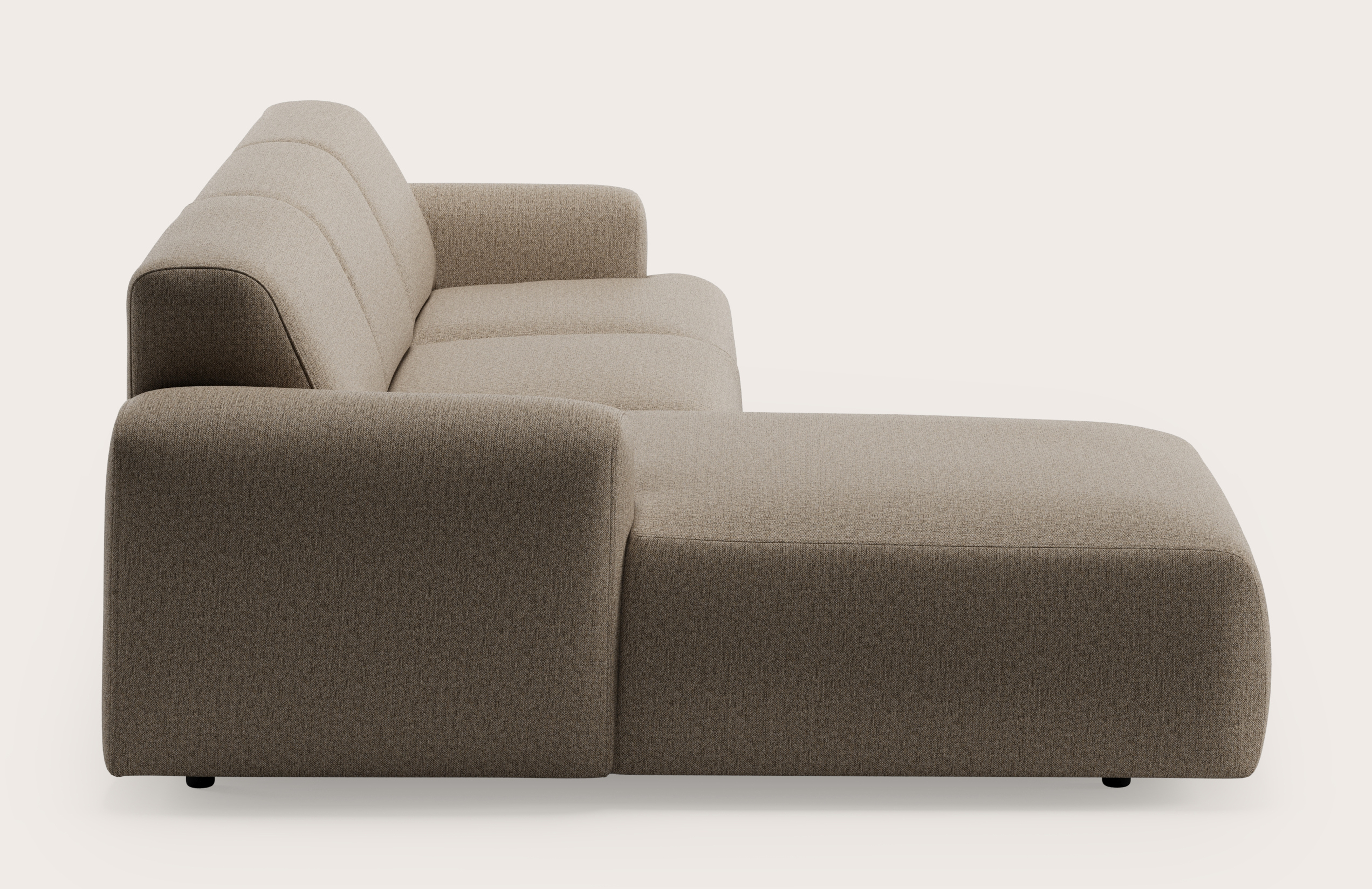 Coimbra canapé d'angle 4 places en Brio tissu Sesame