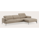 Canapé d'angle L 4 places avec chaise longue droite