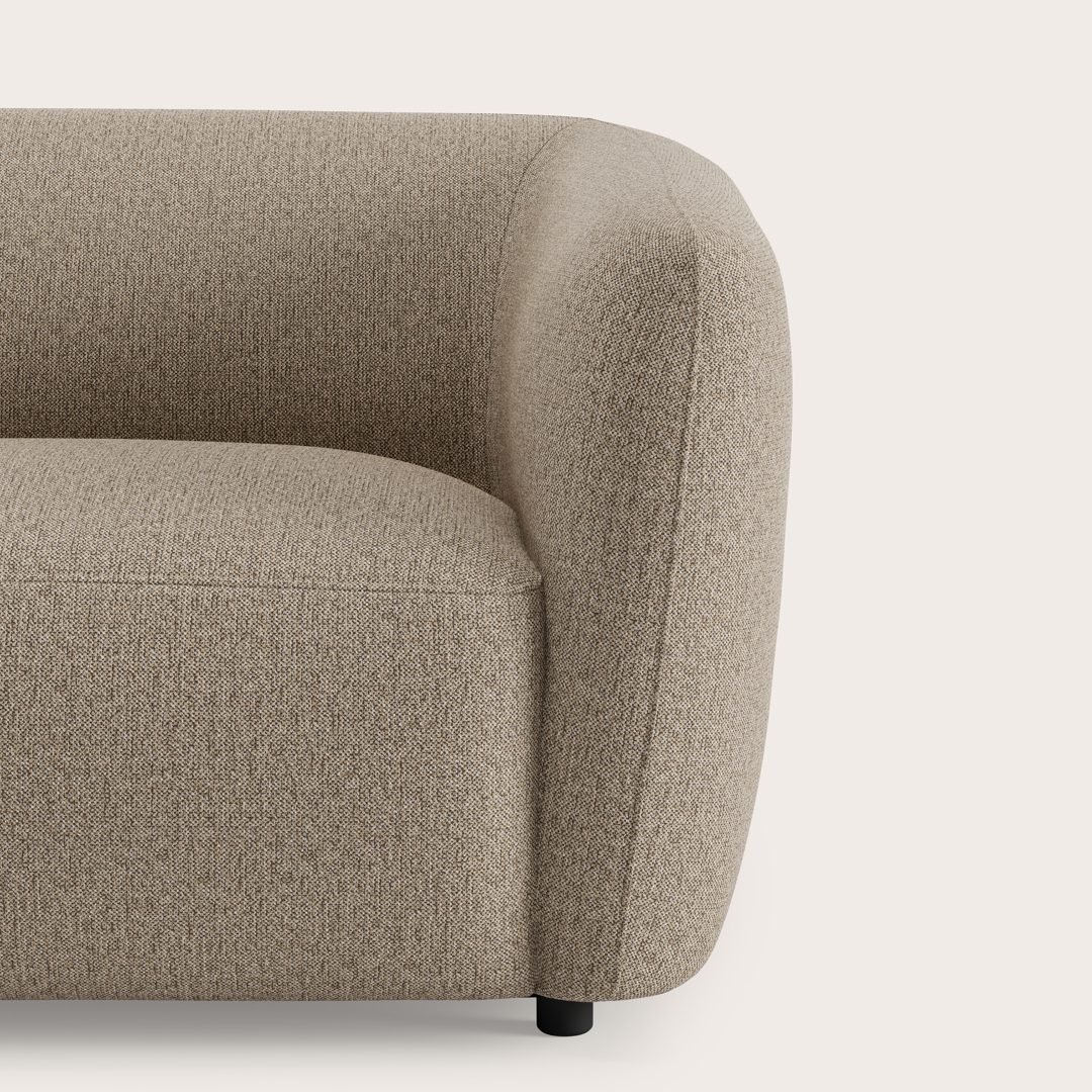 Comporta canapé d'angle 4 places en Brio tissu Sesame