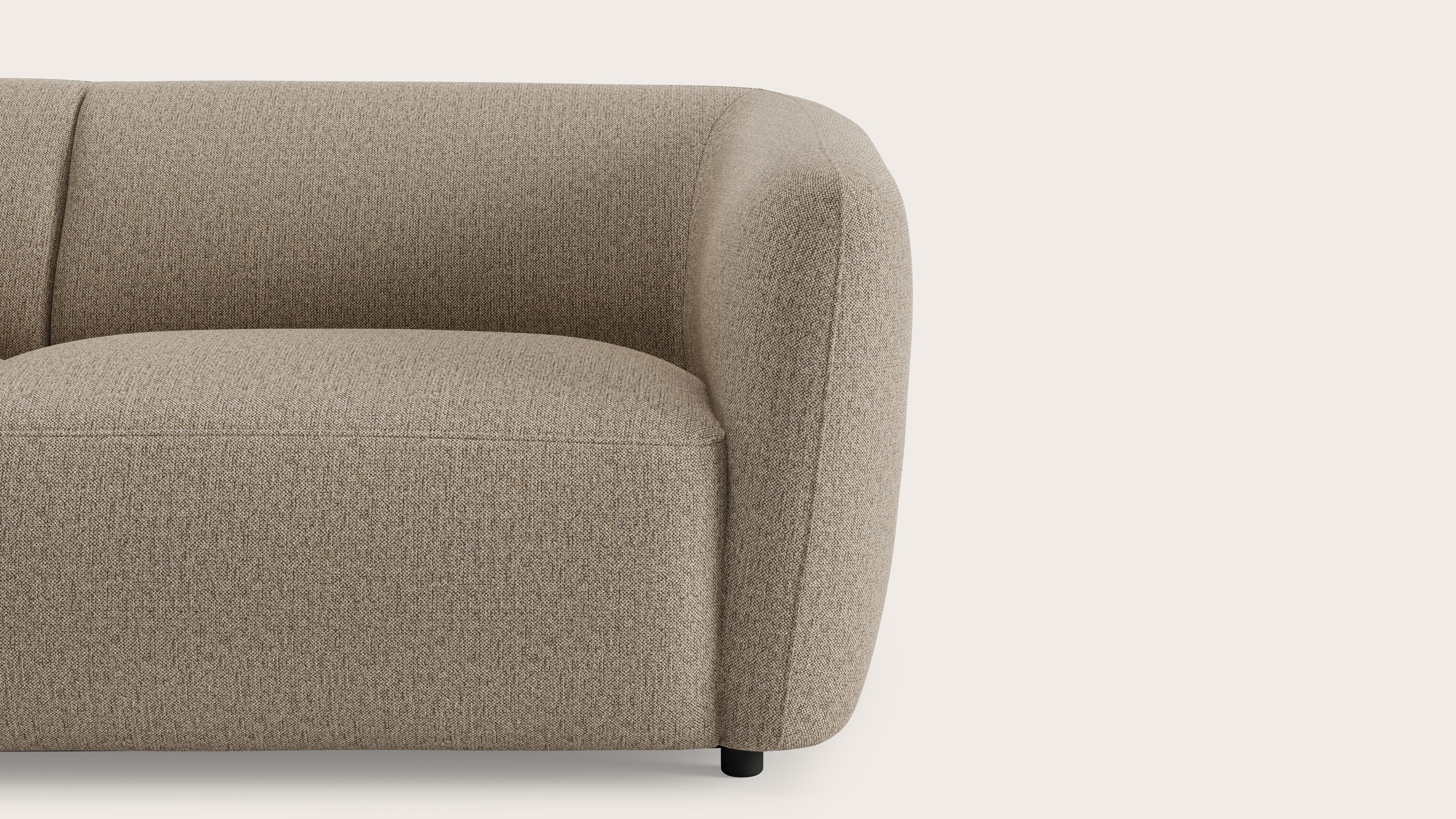 Comporta canapé d'angle 4 places en Brio tissu Sesame