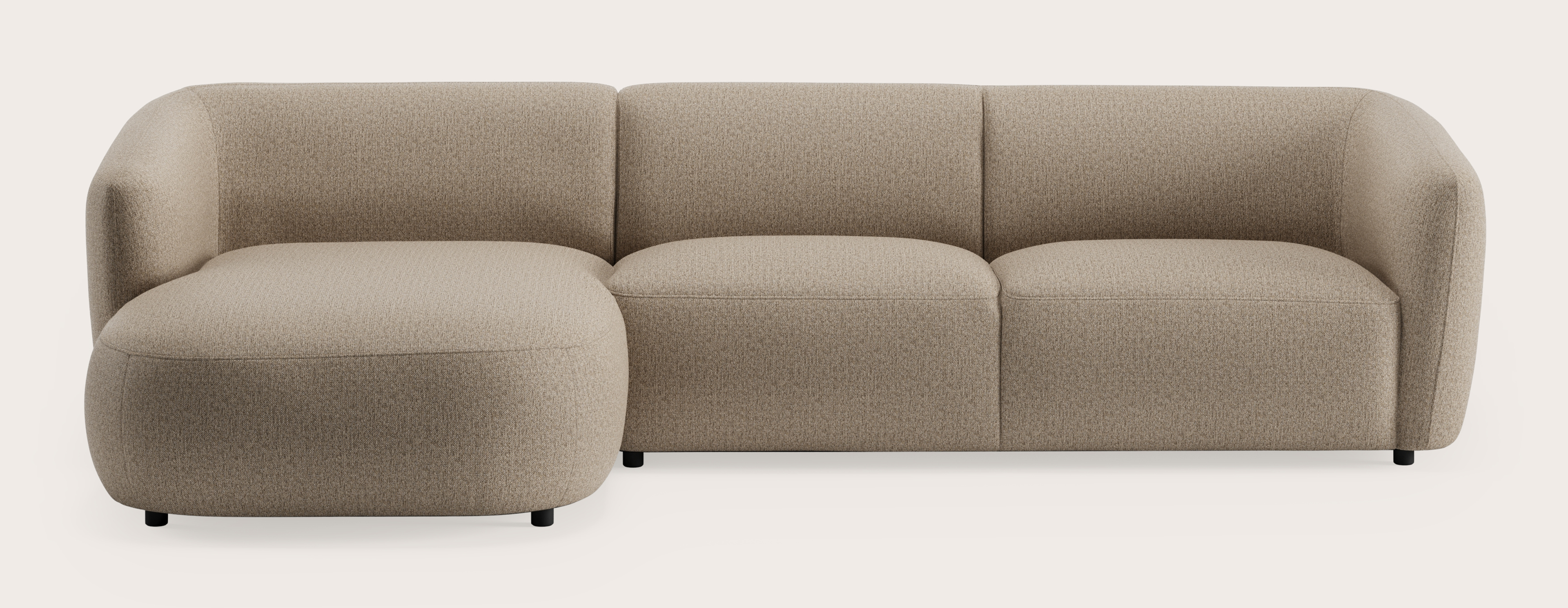 Comporta canapé d'angle 4 places en Brio tissu Sesame