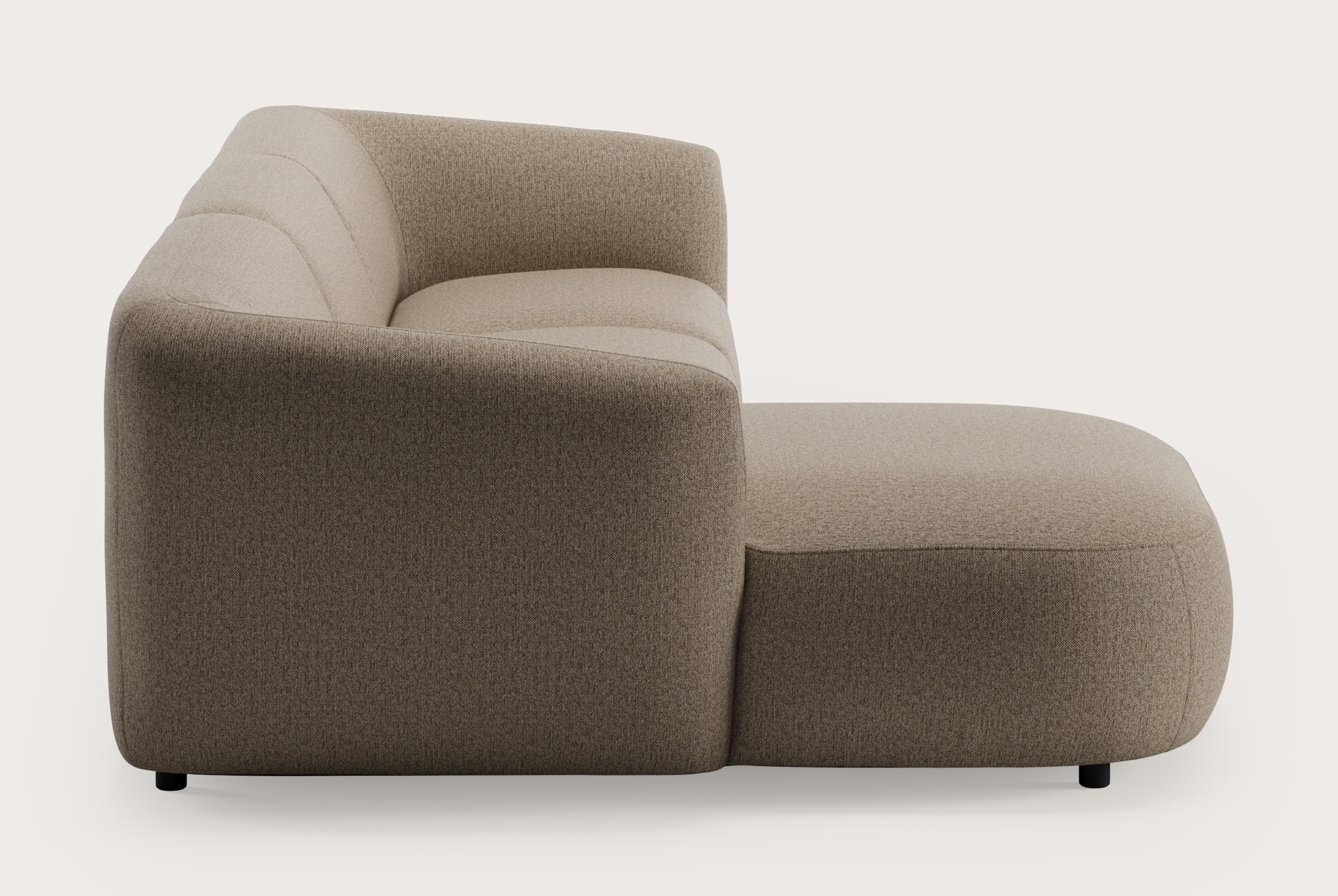 Comporta canapé d'angle 4 places en Brio tissu Sesame