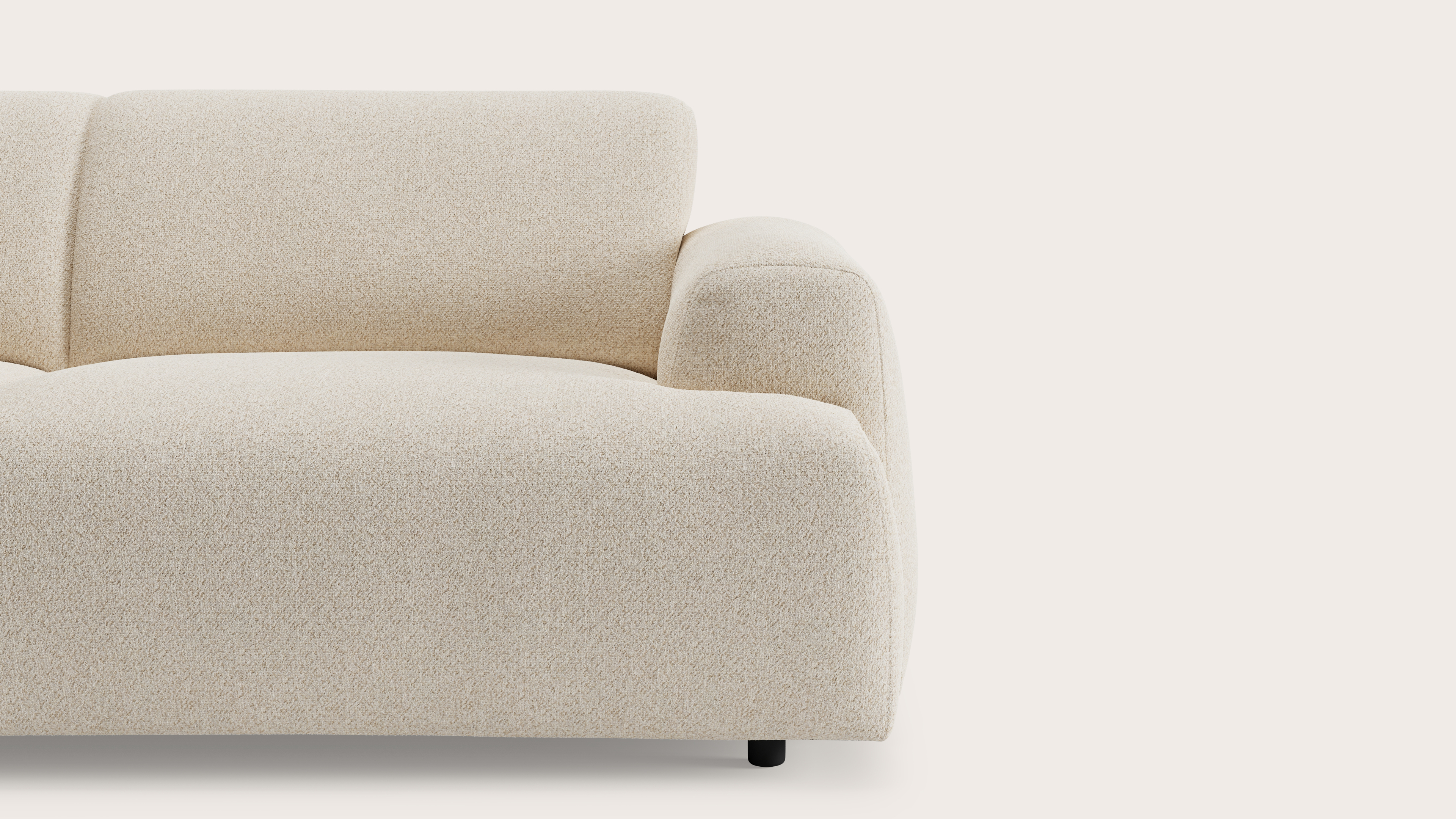Coimbra canapé 2,5-places en Mezzo tissu Ecru