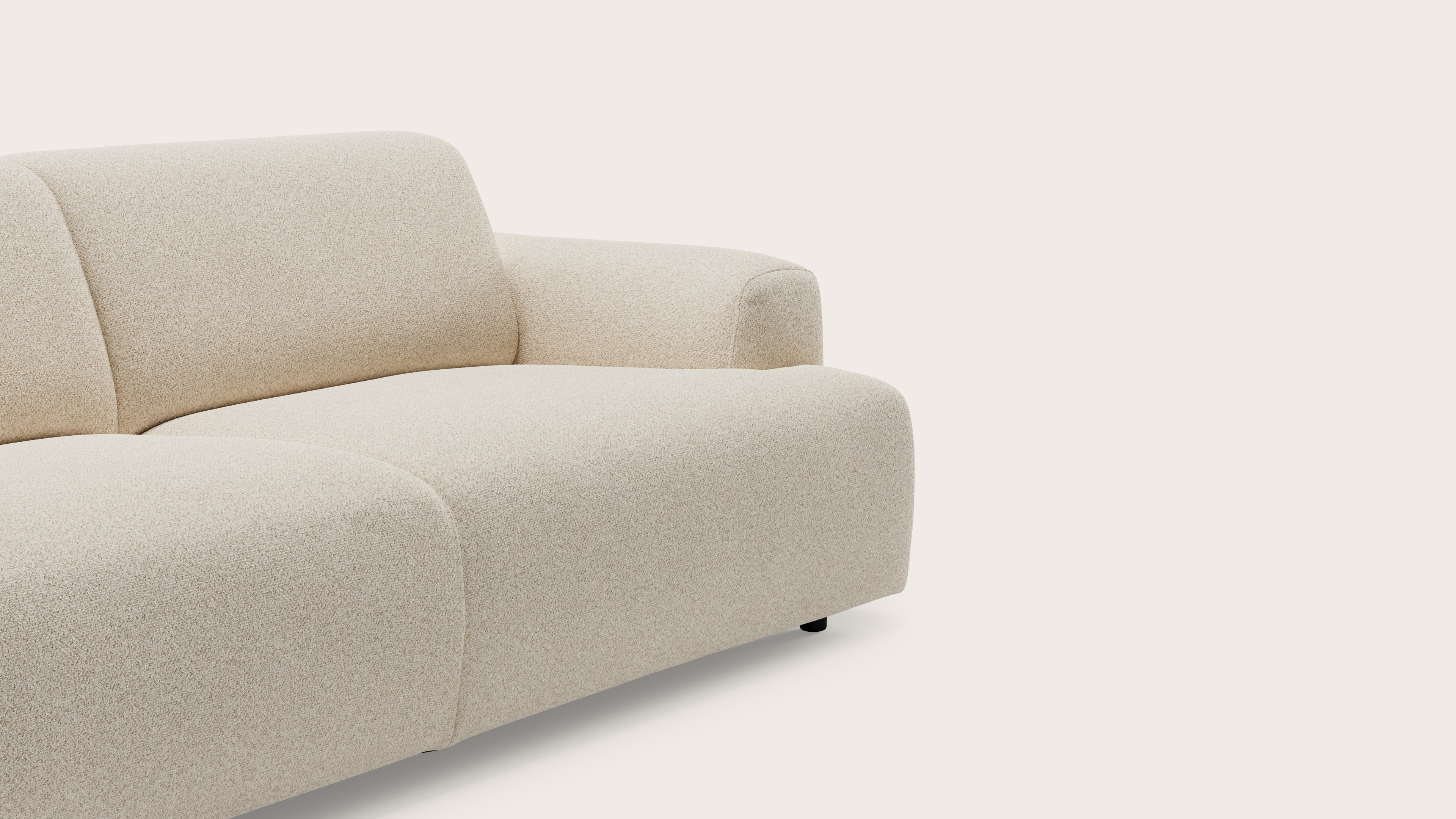 Coimbra canapé 2,5-places en Mezzo tissu Ecru