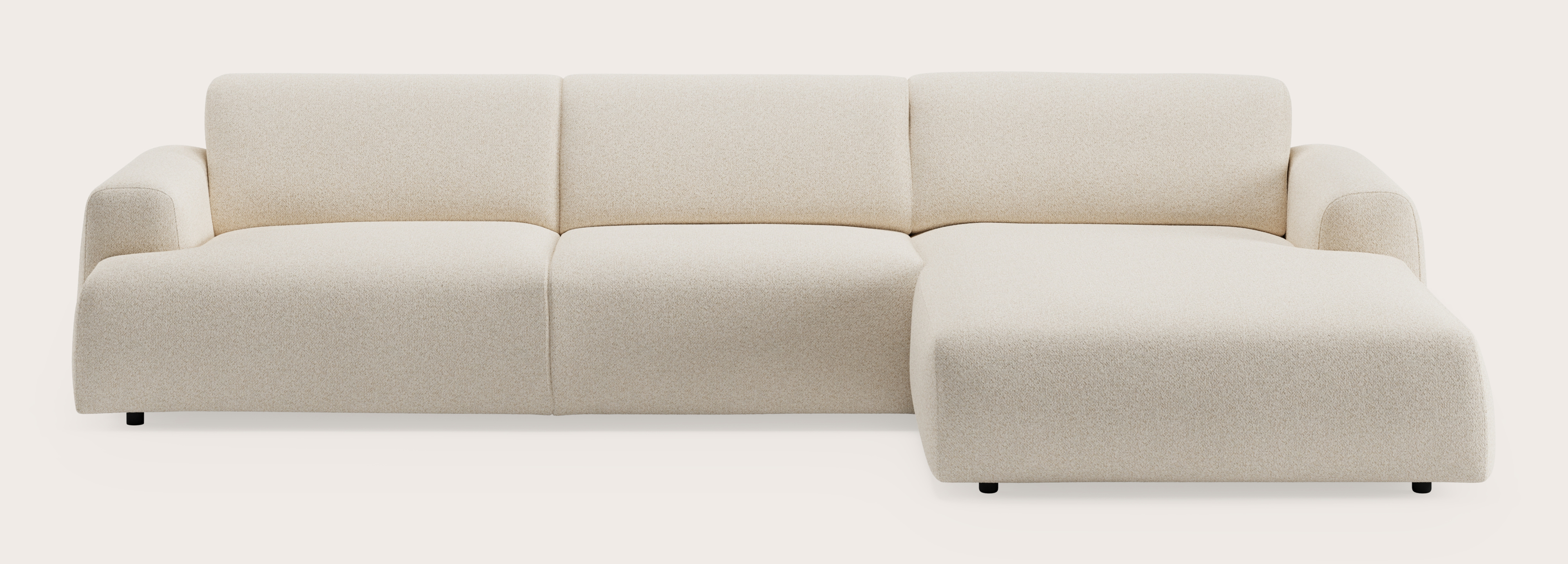 Coimbra canapé d'angle 5 places en Mezzo tissu Ecru