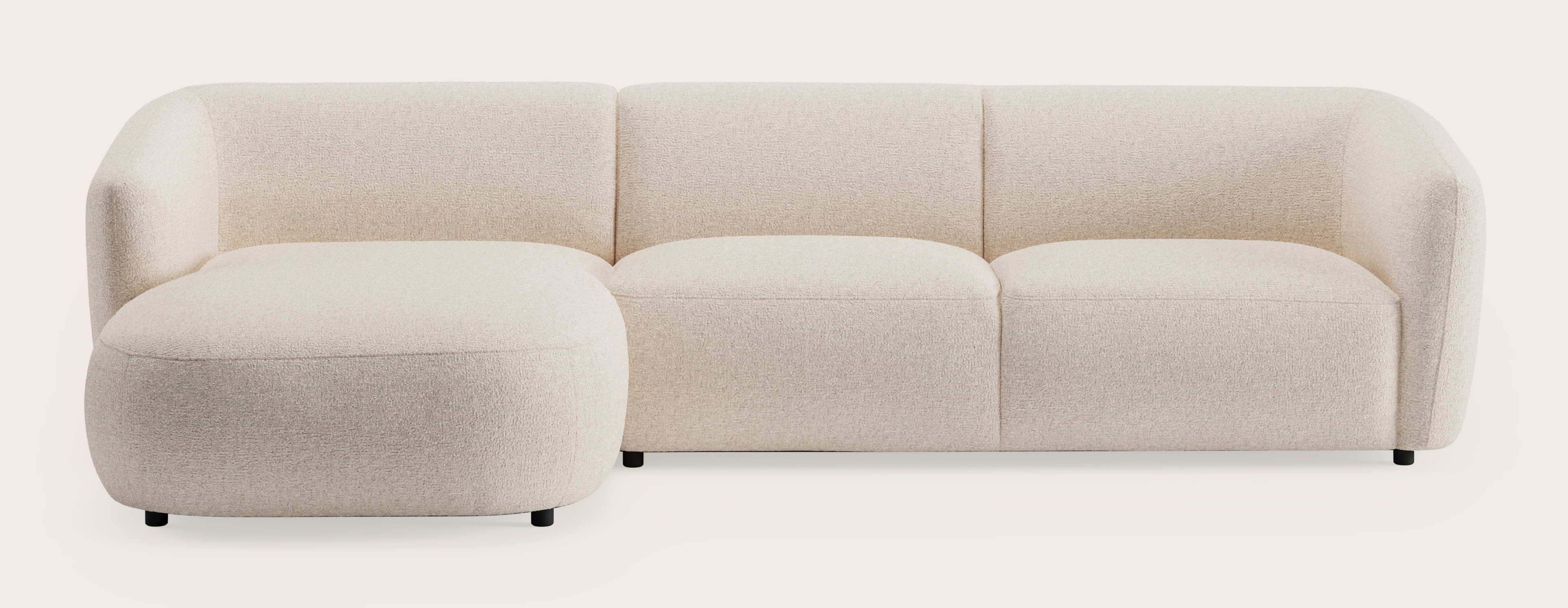 Comporta canapé d'angle 4 places en Stanza tissu Natural