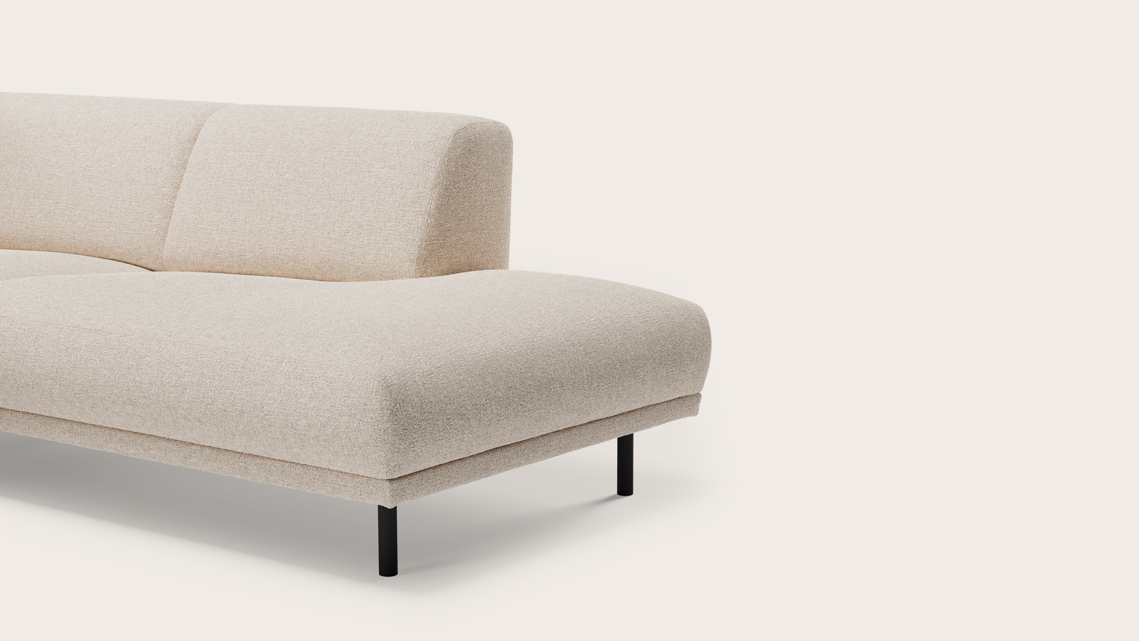 Evora canapé d'angle 5,5 places en Stanza tissu Natural