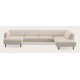 Canapé d'angle U 5,5 places avec chaise longue gauche et extrémité ouverte droite