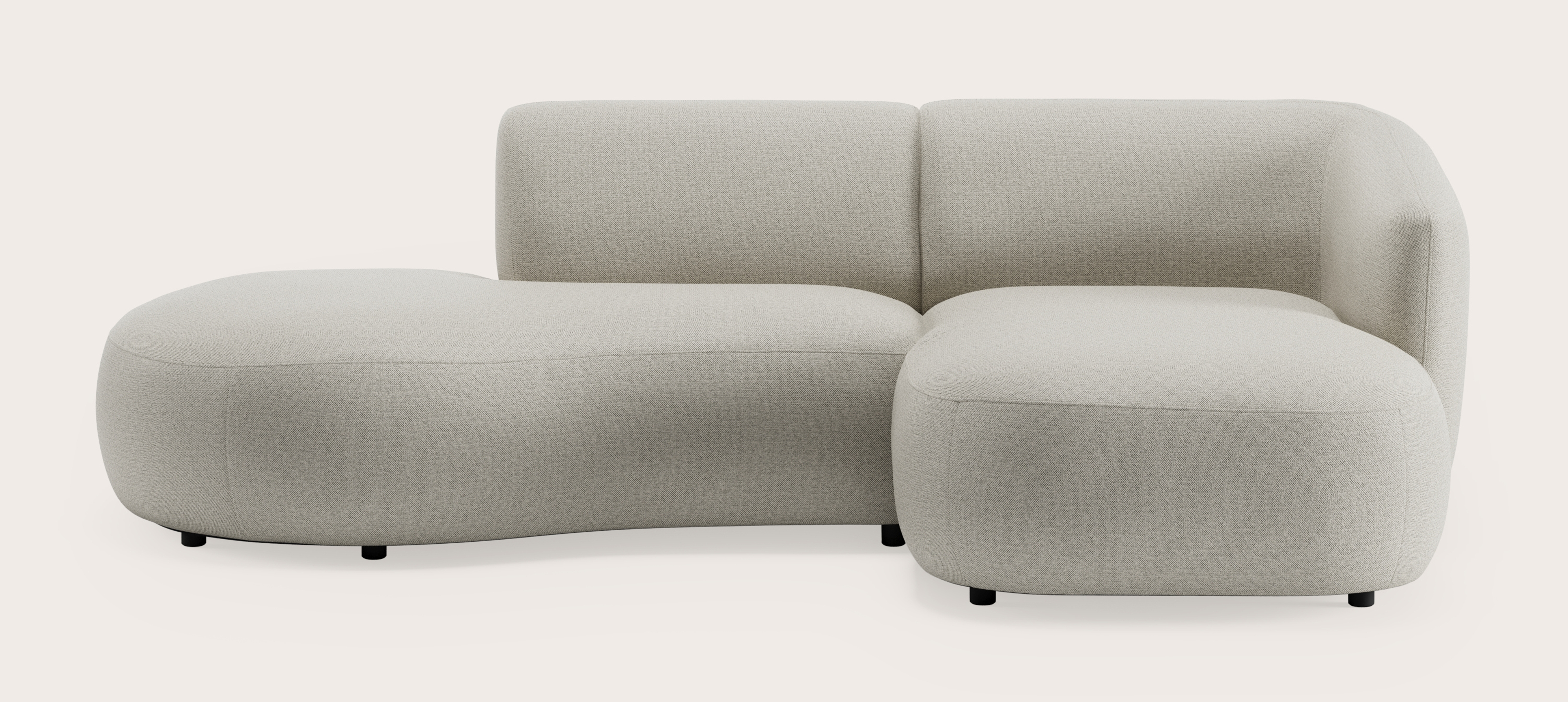 Comporta canapé d'angle 2 places en Brio tissu Light Grey