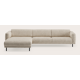 Canapé d'angle L 5,5 places avec chaise longue gauche