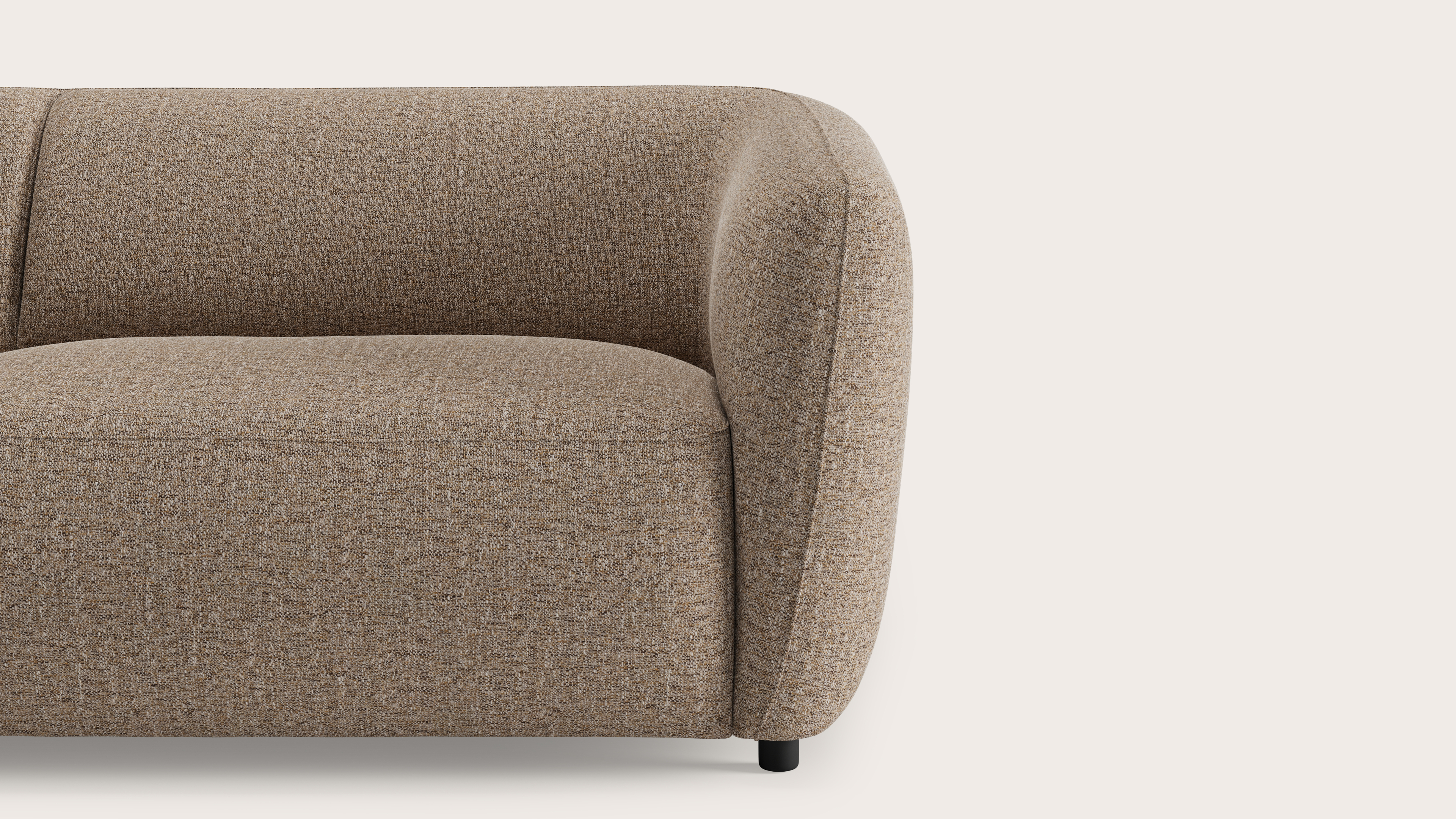 Comporta zetel 3-zit in Stanza stof Brown