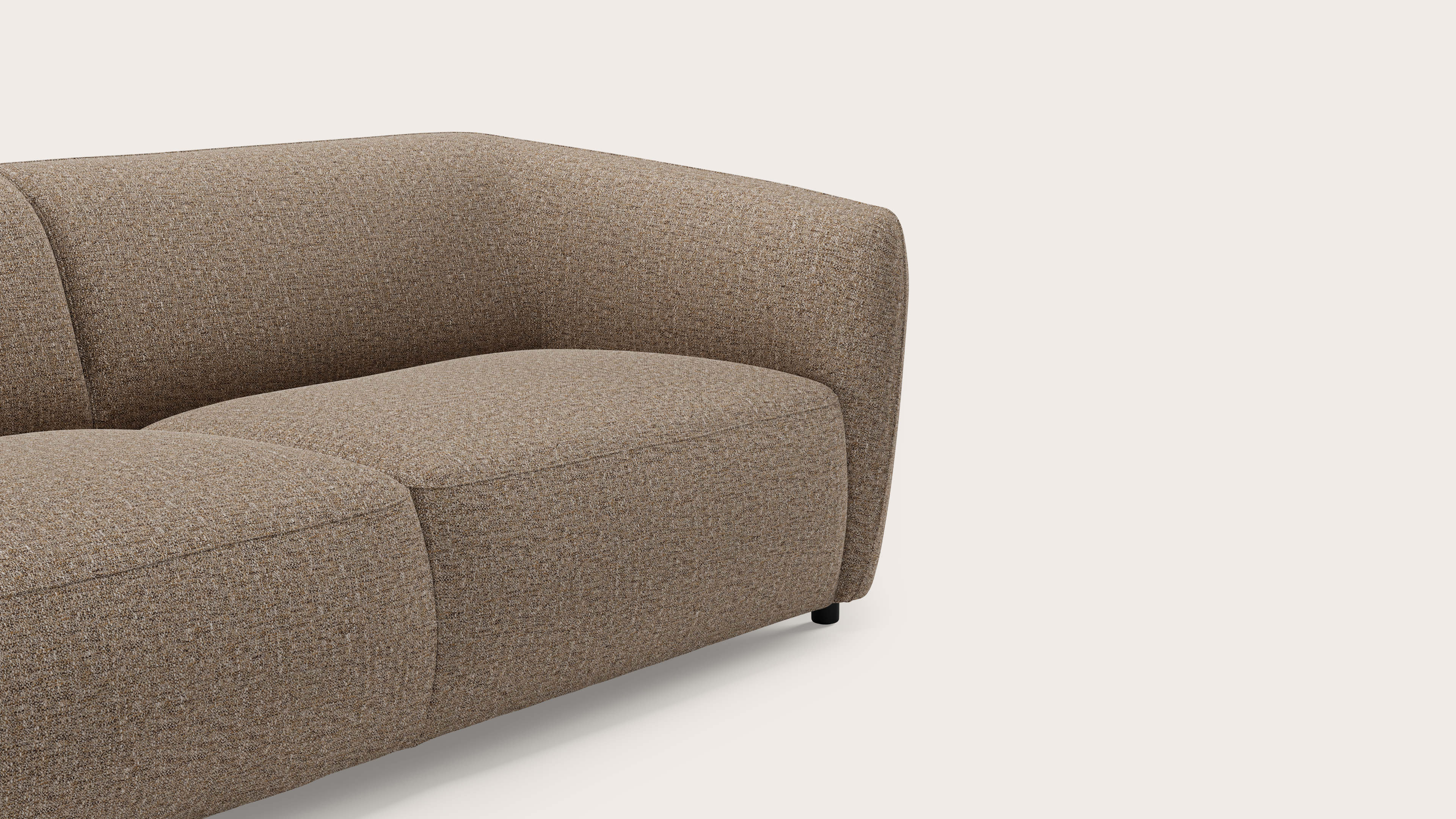 Comporta zetel 3-zit in Stanza stof Brown