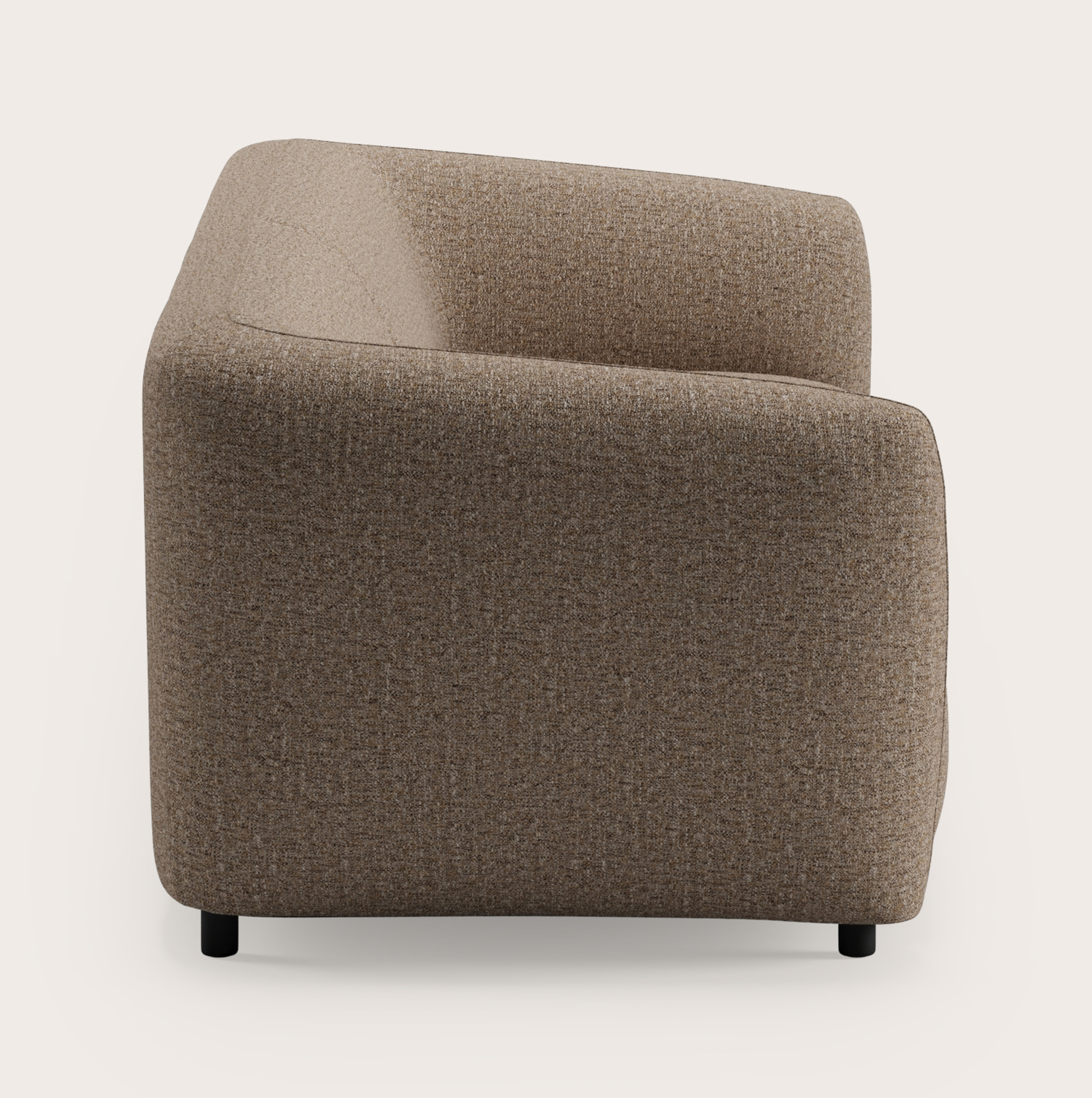 Comporta zetel 3-zit in Stanza stof Brown