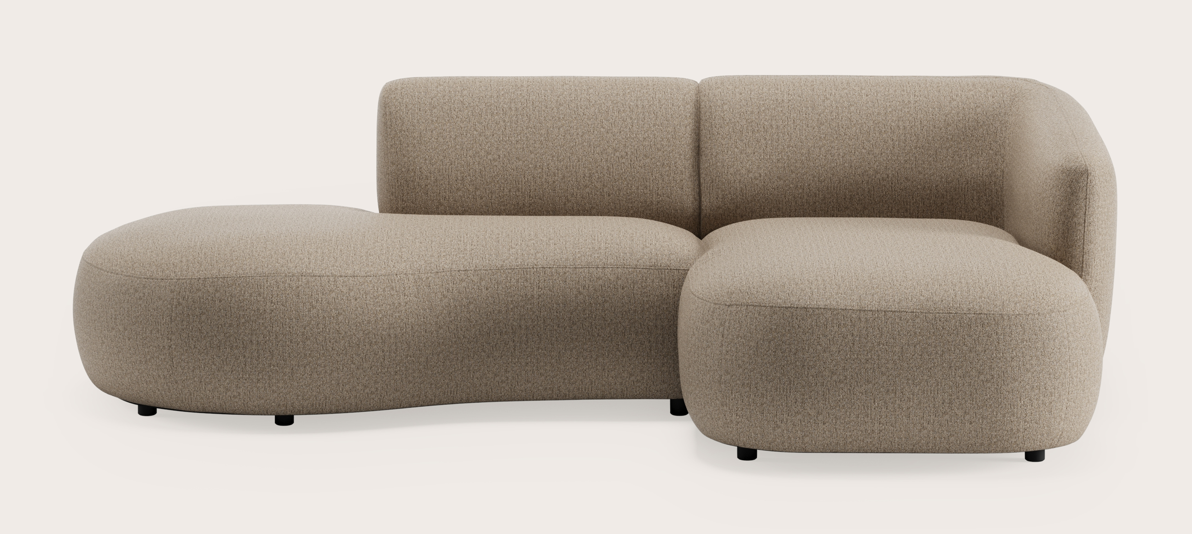 Comporta canapé d'angle 2 places en Brio tissu Sesame