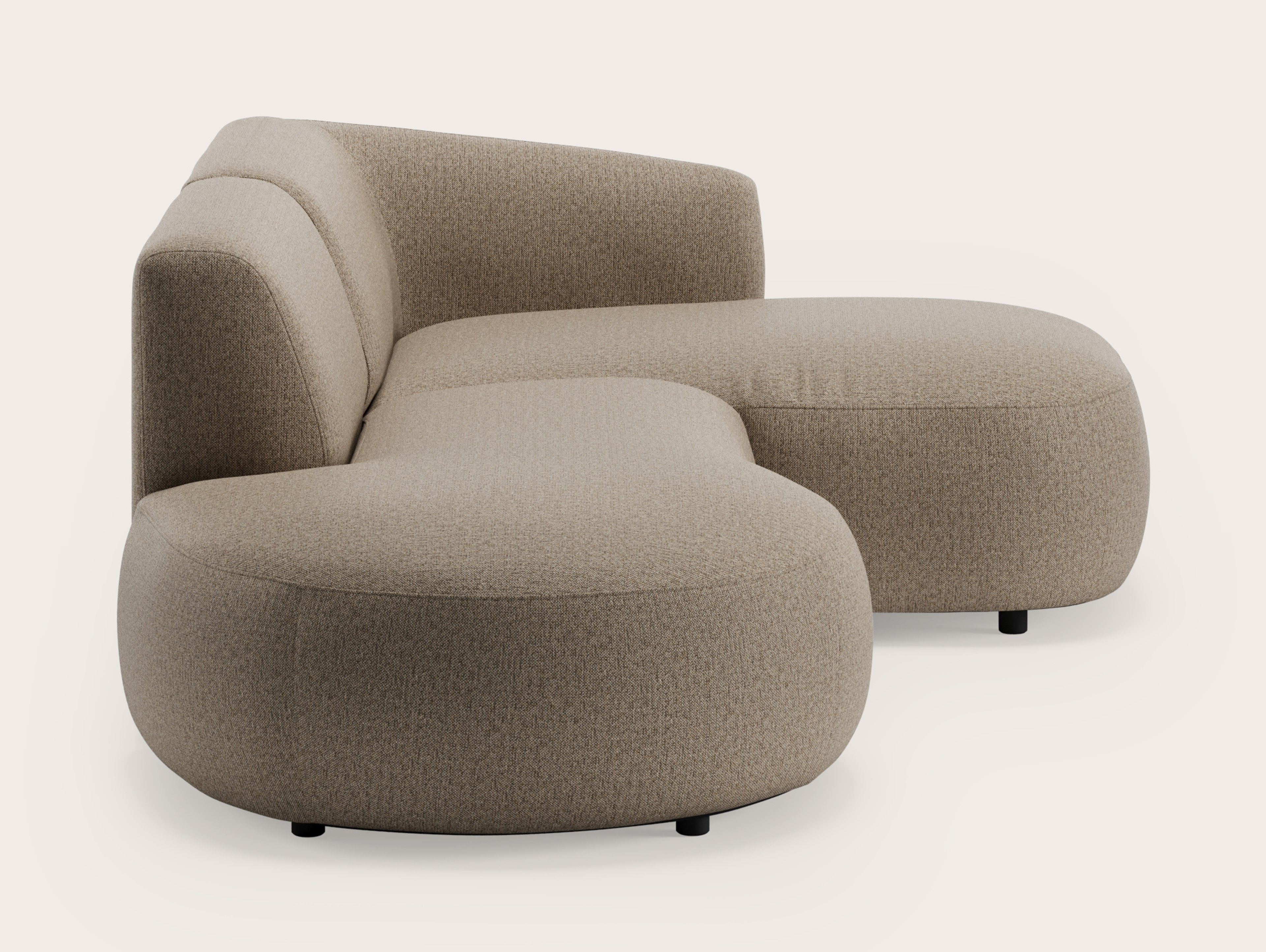 Comporta canapé d'angle 2 places en Brio tissu Sesame