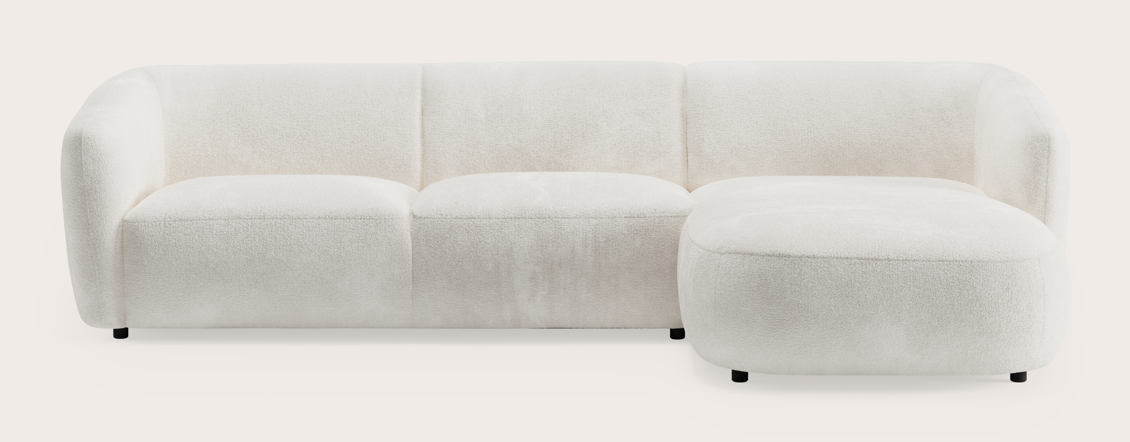 Comporta canapé d'angle 4 places en Nova tissu Pearl