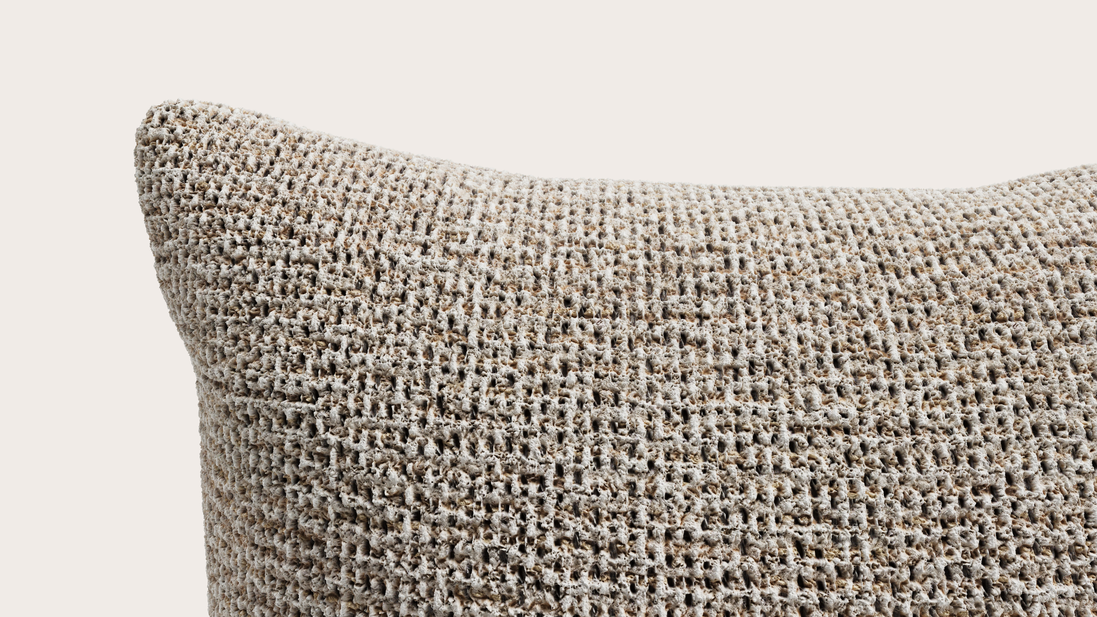 Coussin Baci en Fresco tissu Natural 45 x 45 cm