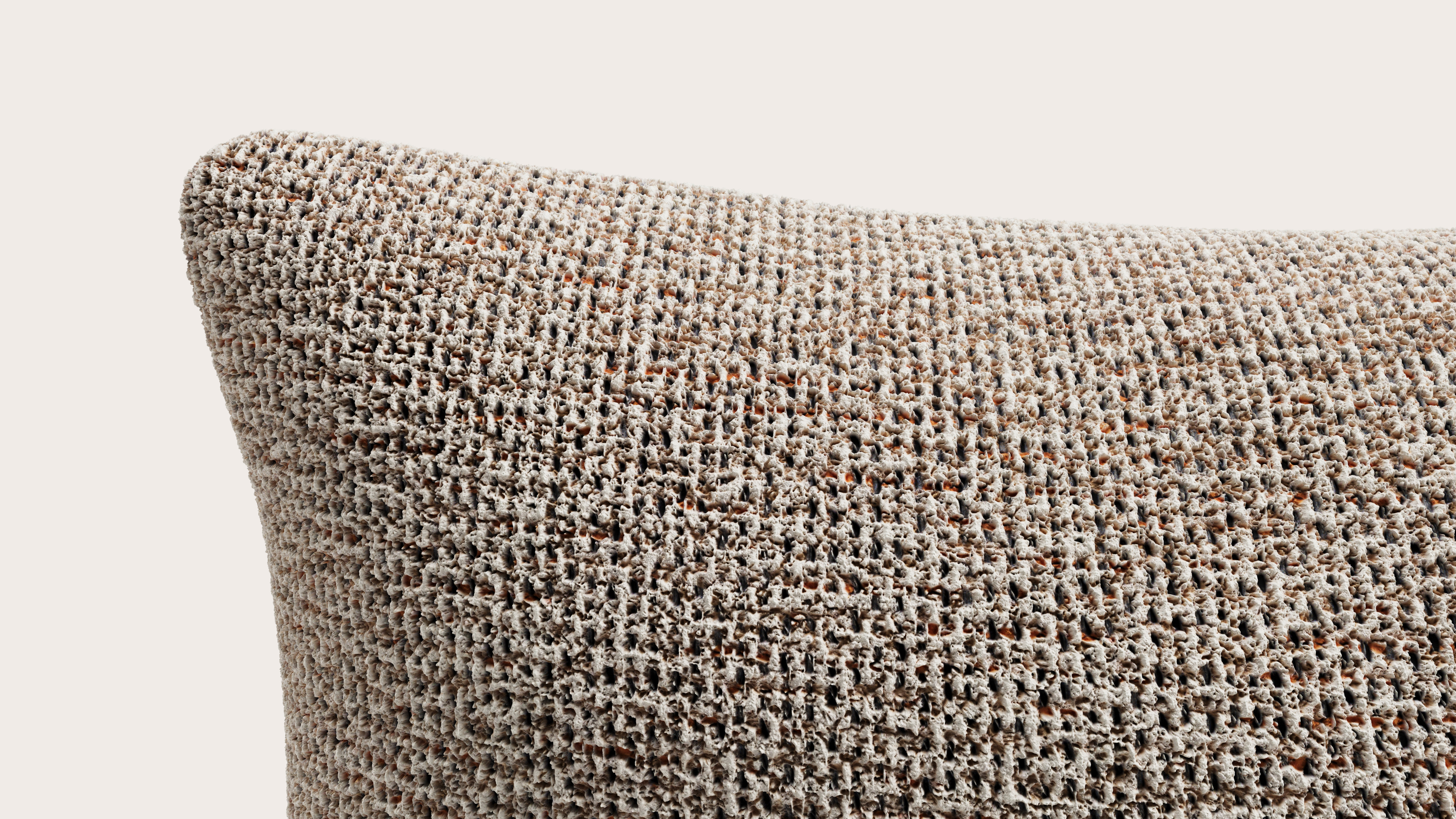 Coussin Baci en Fresco tissu Caramel 60 x 60 cm