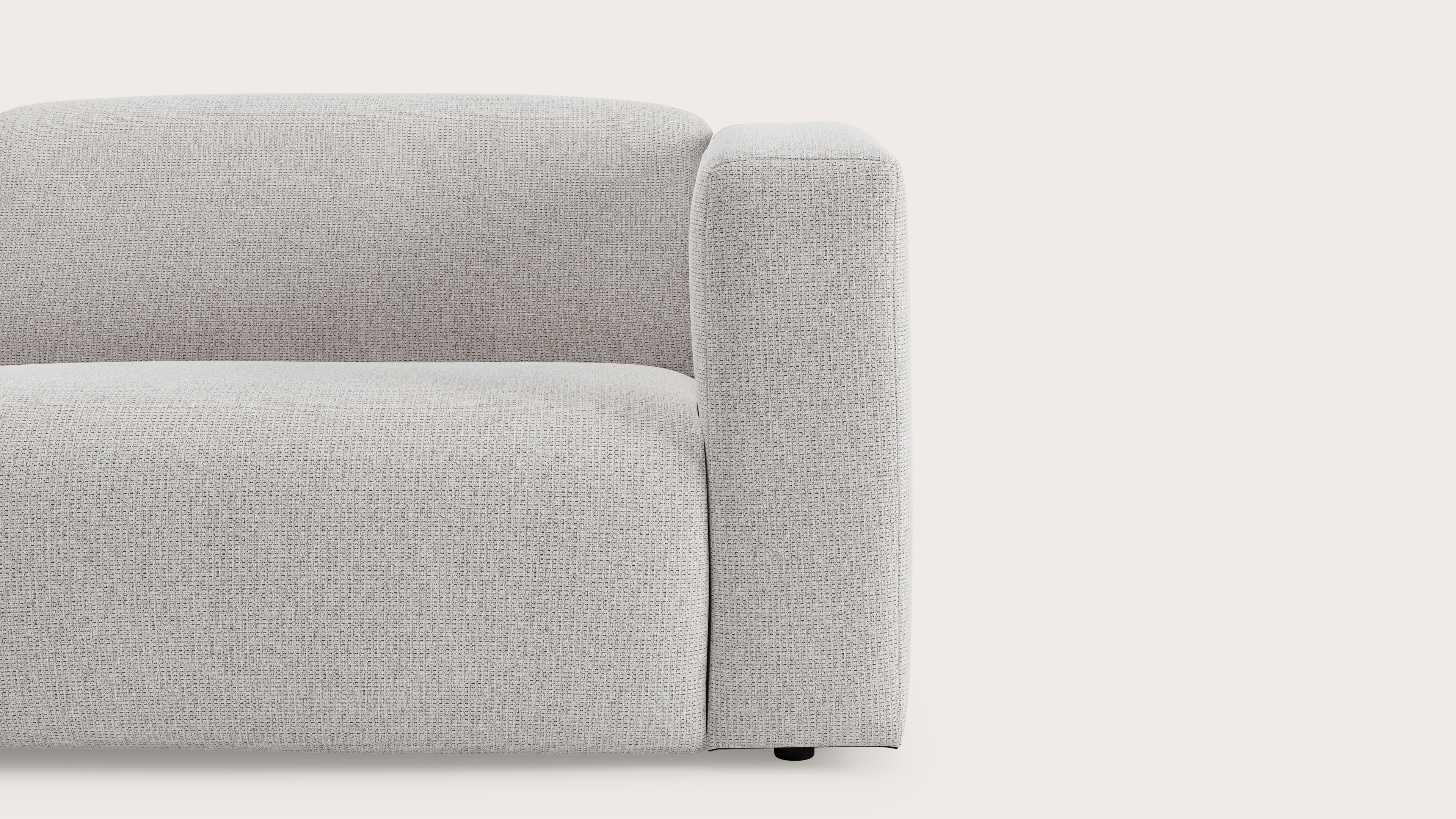 Porto hoekzetel 4,5-zit in Fuga stof Grey