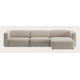 Canapé d'angle L 4,5 places avec chaise longue droite
