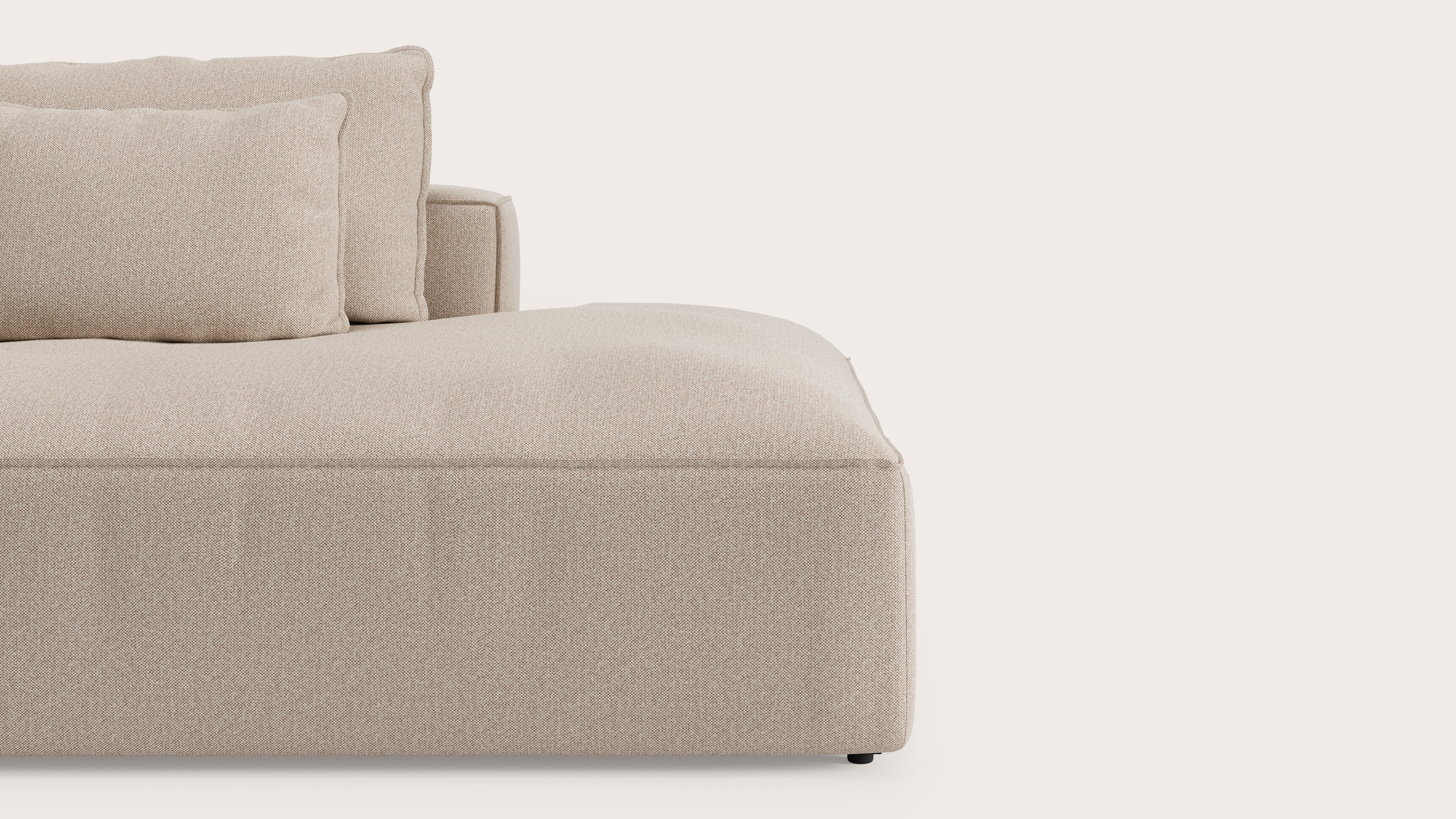 Canapé d'angle Duomo 4,5 places en Brio tissu Beige