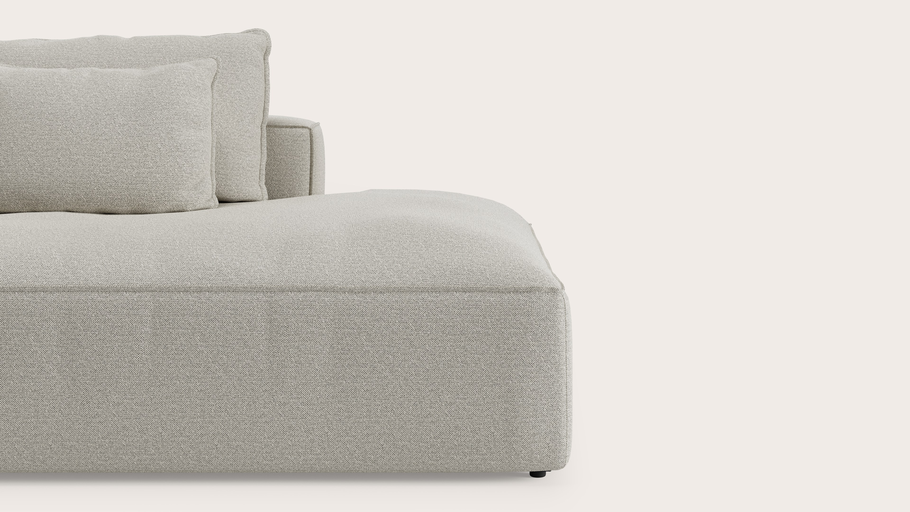 Canapé d'angle Duomo 4,5 places en Brio tissu Light Grey