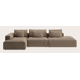 Canapé d'angle L 4,5 places avec chaise longue long gauche et extrémité ouverte droite