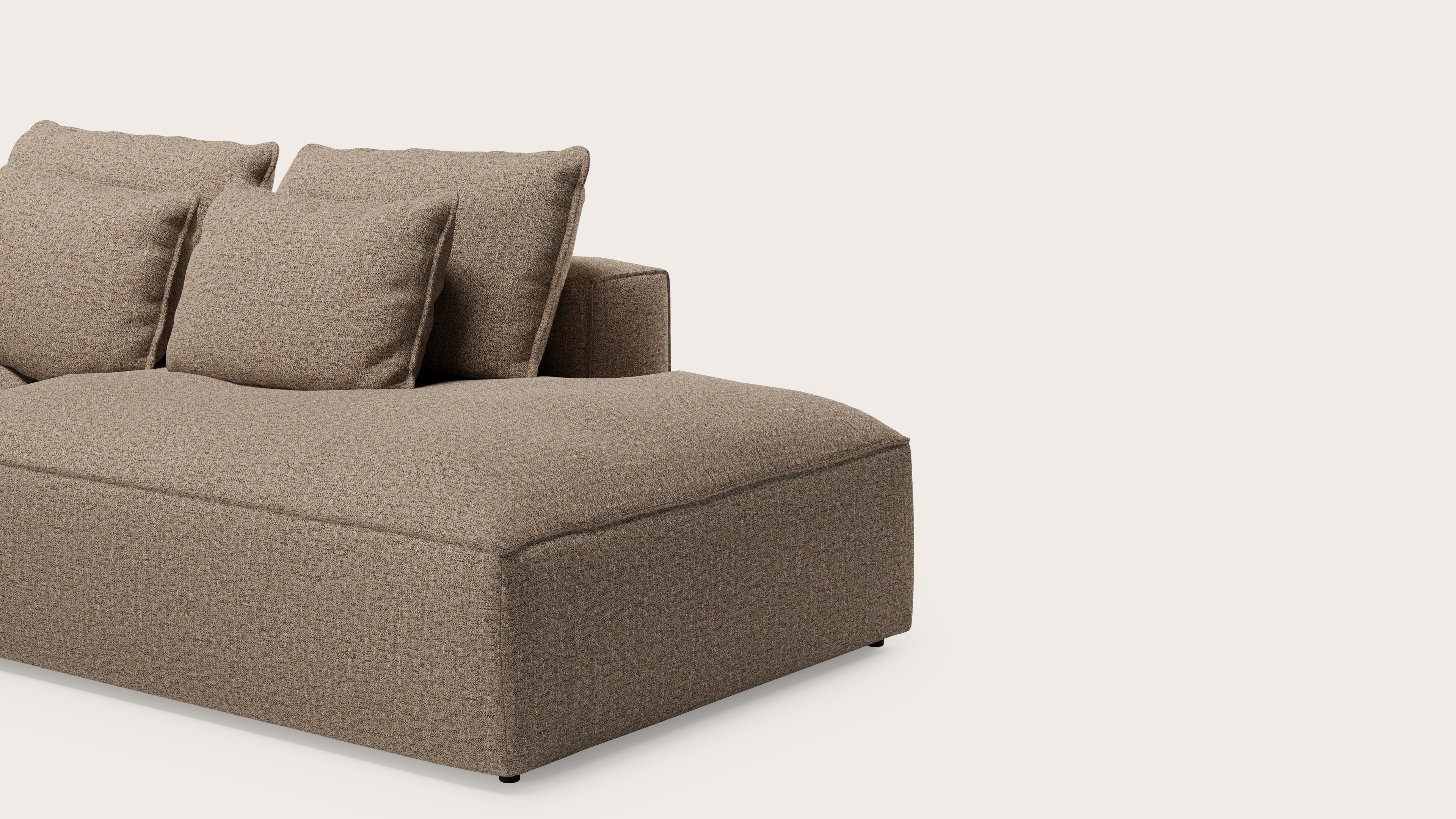 Canapé d'angle Duomo 6 places en Stanza tissu Brown