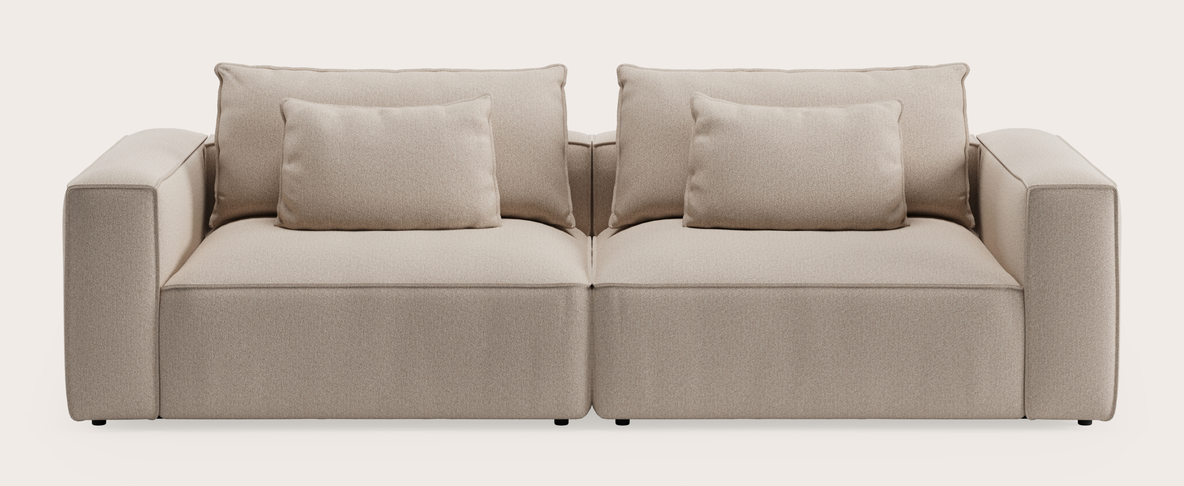 Canapé Duomo 3 places en Brio tissu Beige