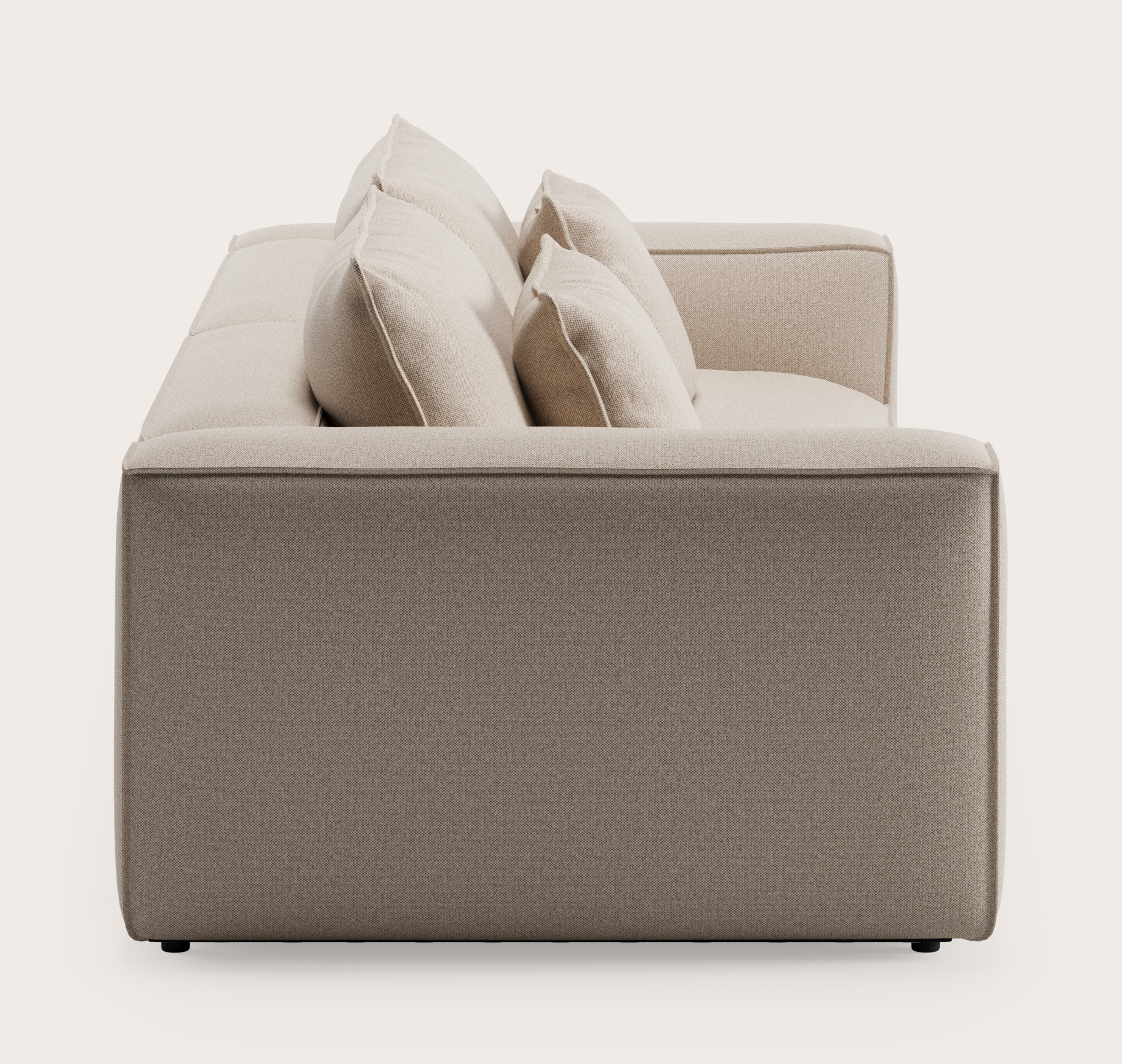 Canapé Duomo 3 places en Brio tissu Beige