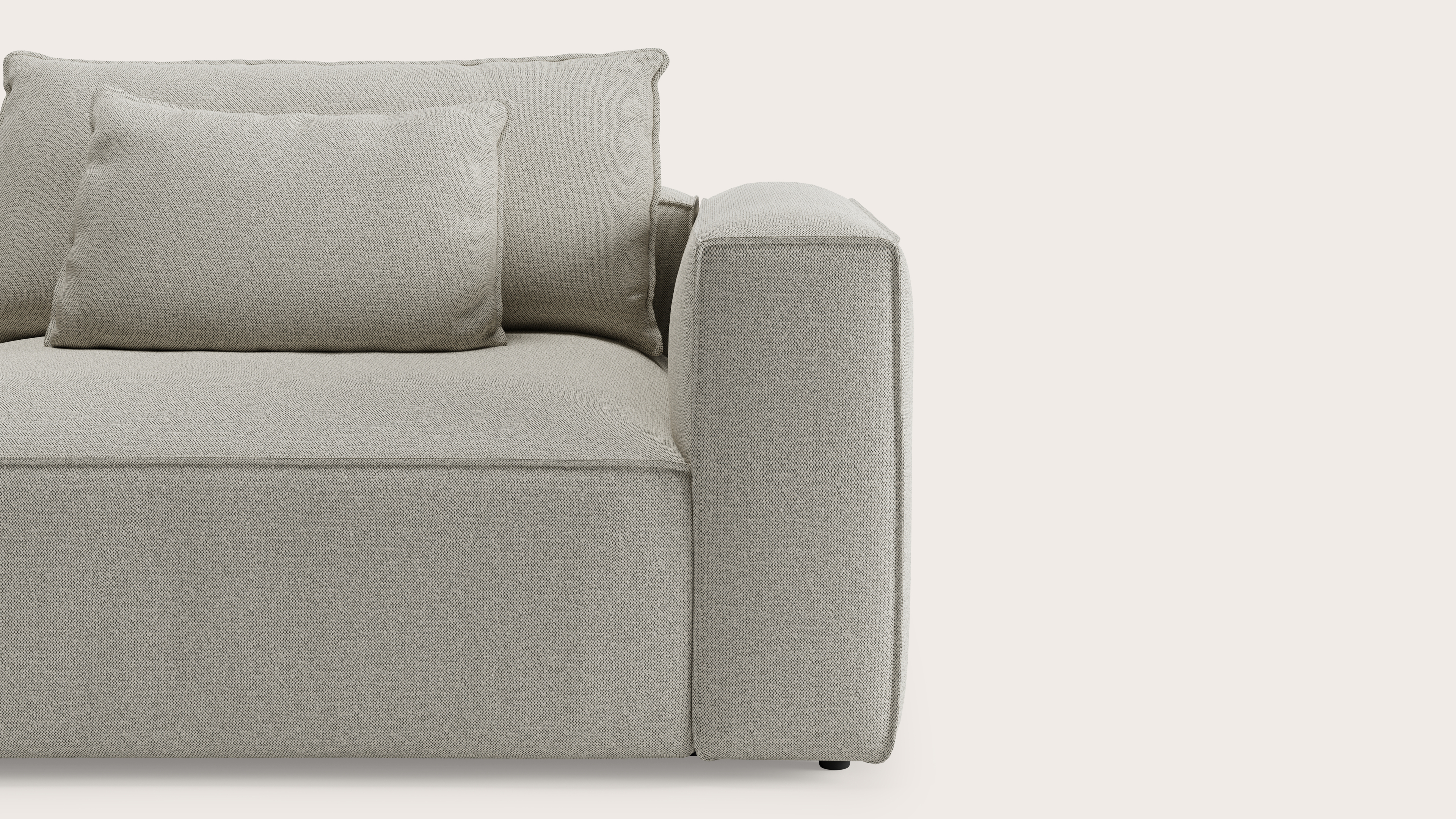 Canapé Duomo 3 places en Brio tissu Light Grey