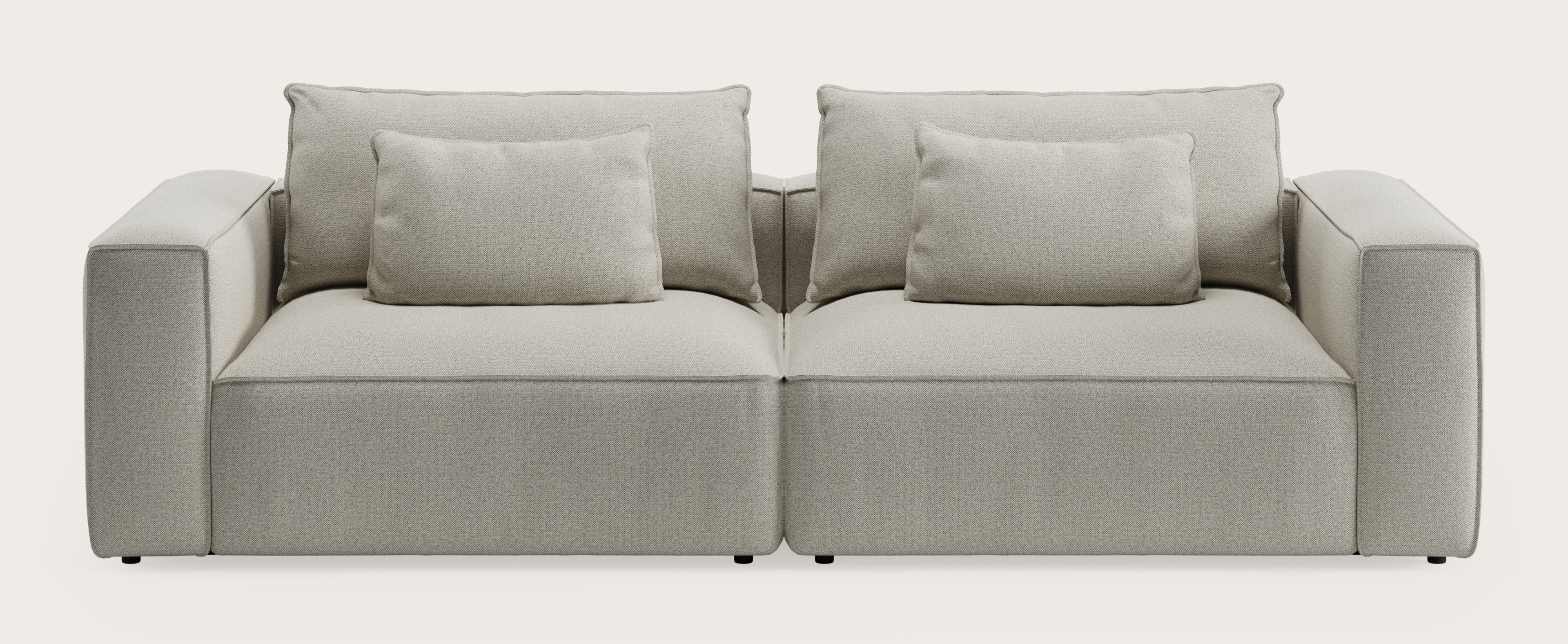 Canapé Duomo 3 places en Brio tissu Light Grey
