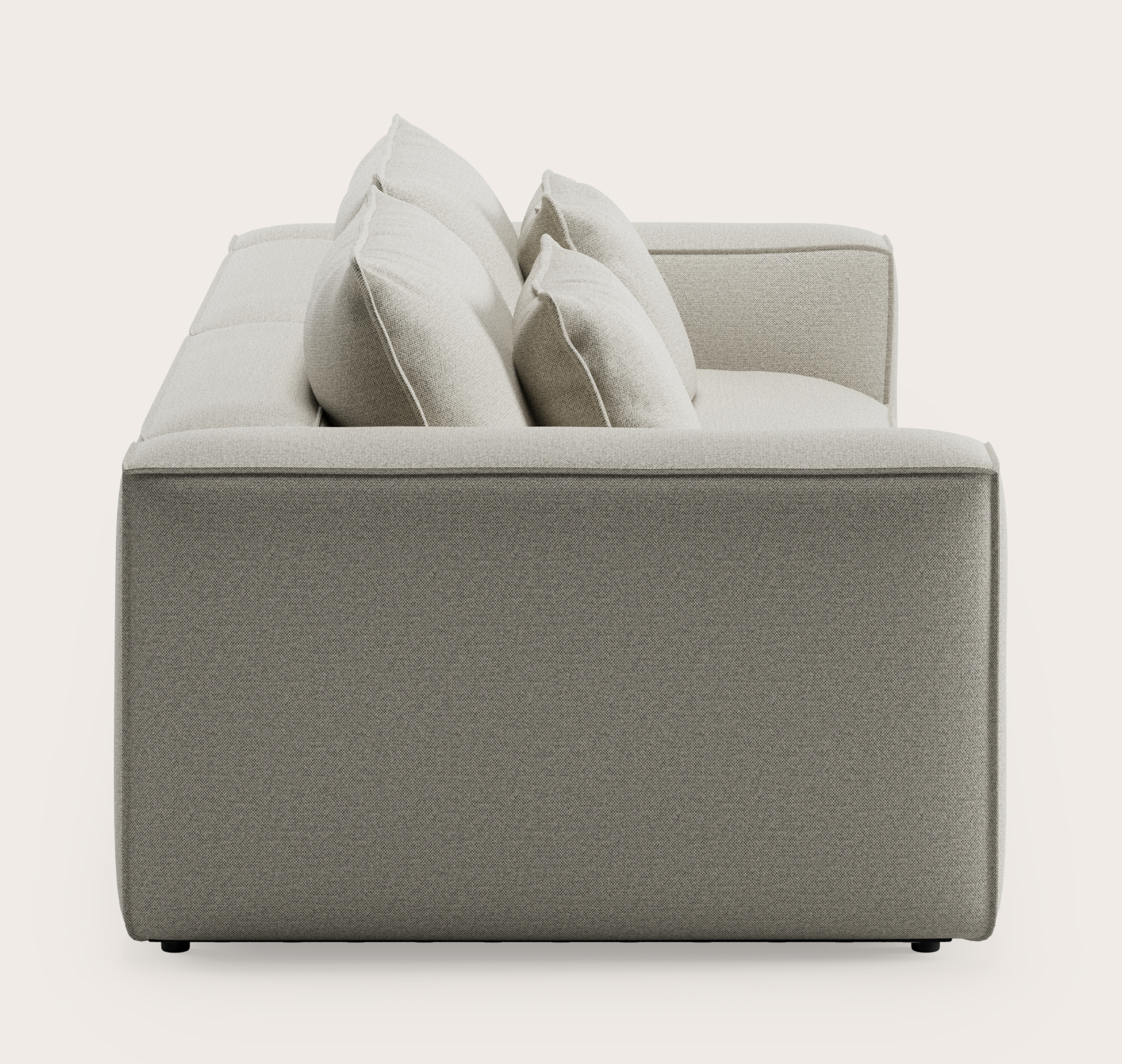 Canapé Duomo 3 places en Brio tissu Light Grey