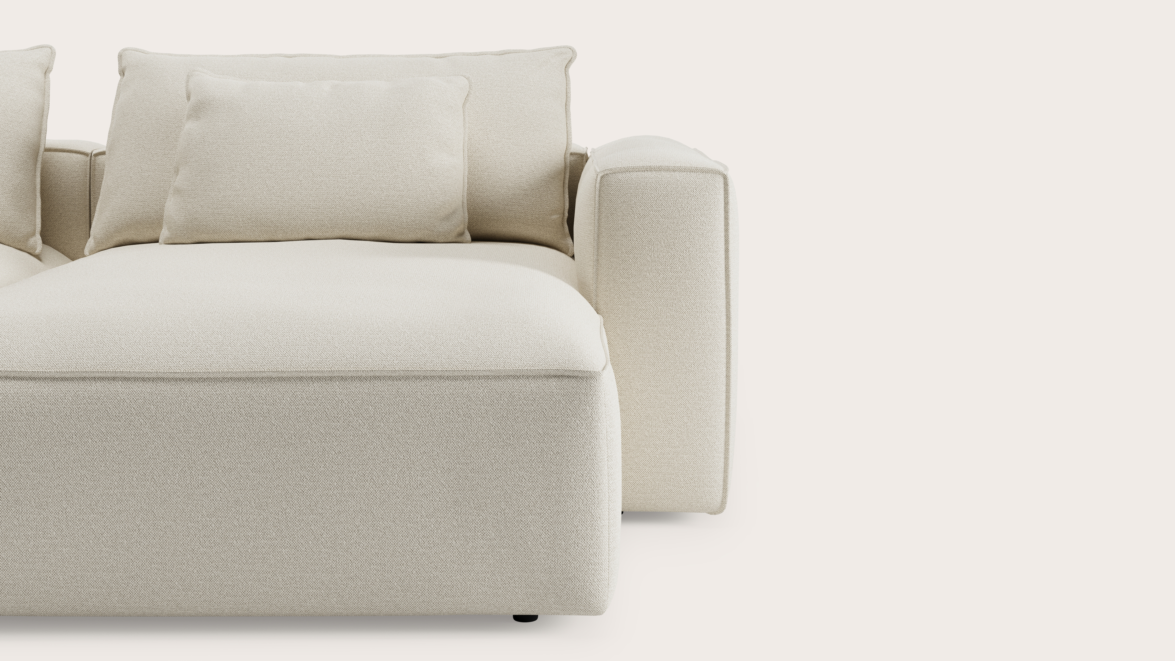 Canapé d'angle Duomo 5 places en Brio tissu Linen
