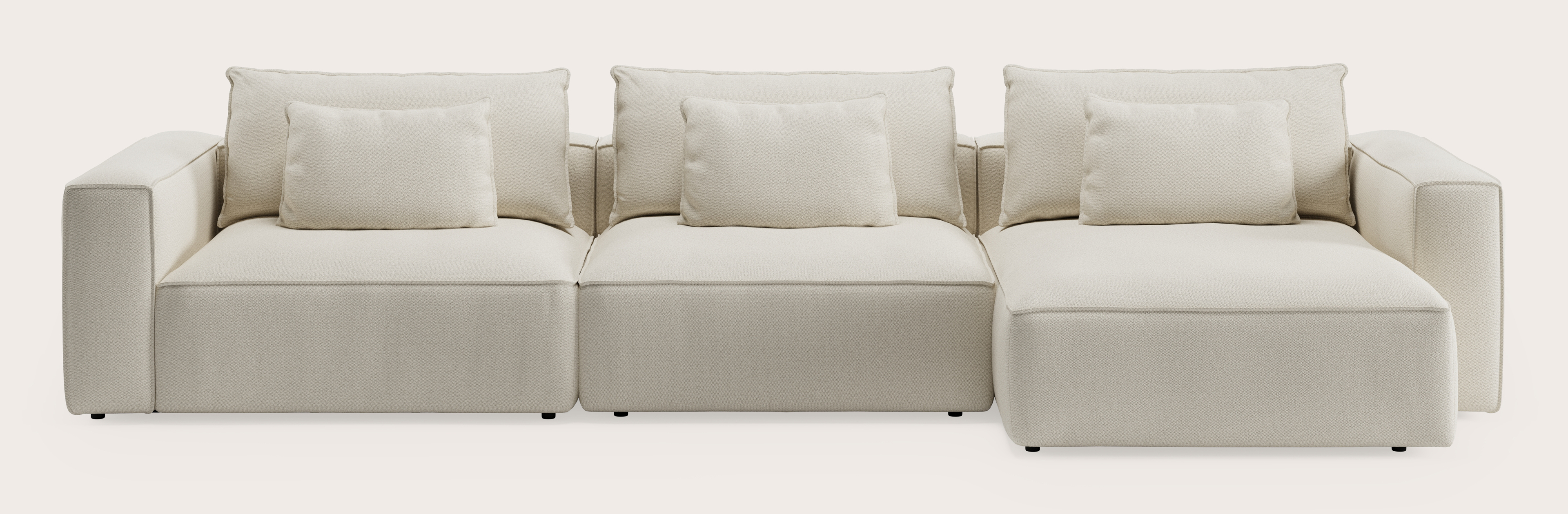 Canapé d'angle Duomo 5 places en Brio tissu Linen