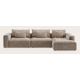 Canapé d'angle L 4,5 places avec chaise longue long droite
