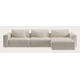 Canapé d'angle L 5 places avec chaise longue XL (long) droite