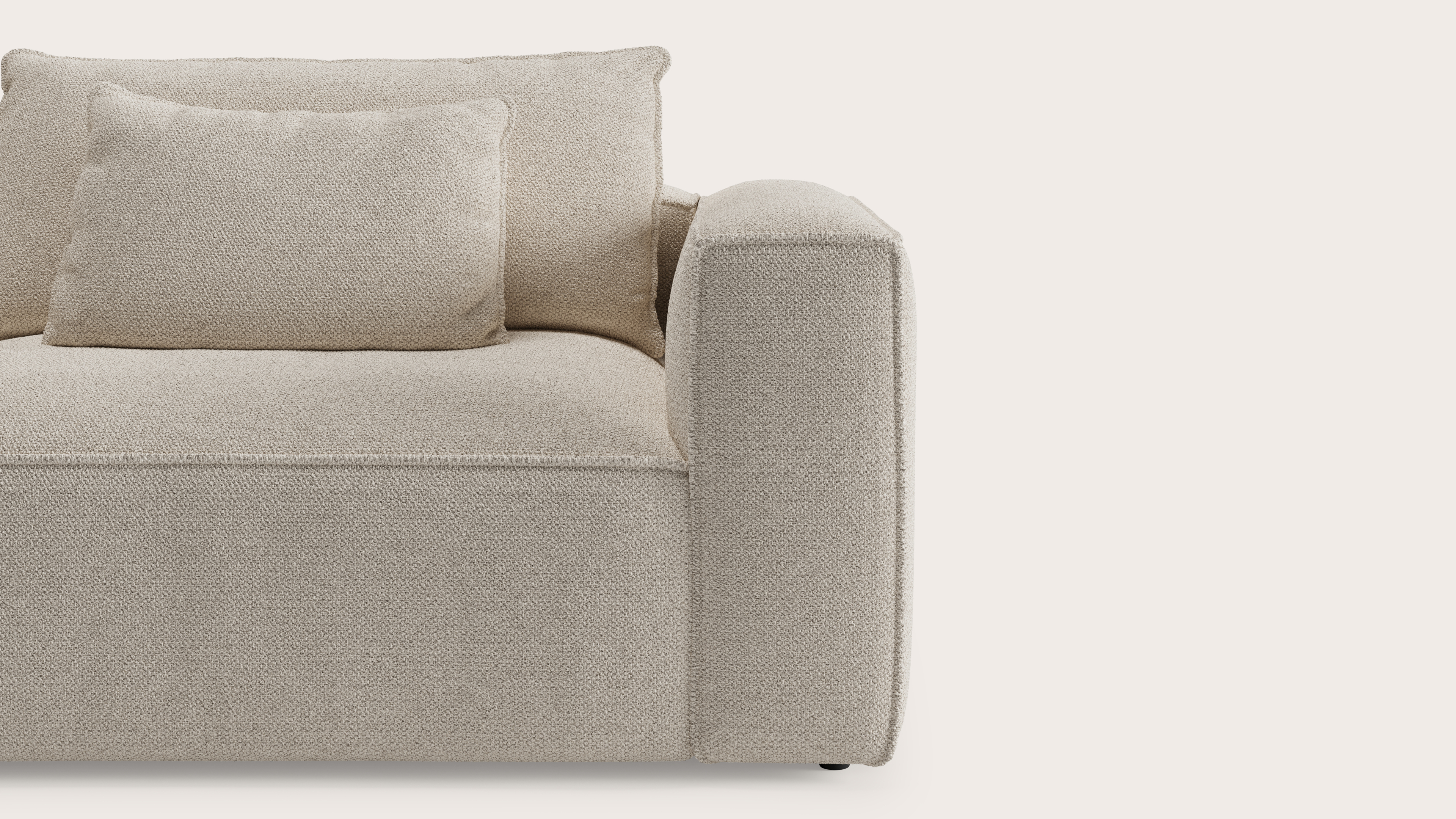Duomo zetel 3-zit in Hero stof Beige