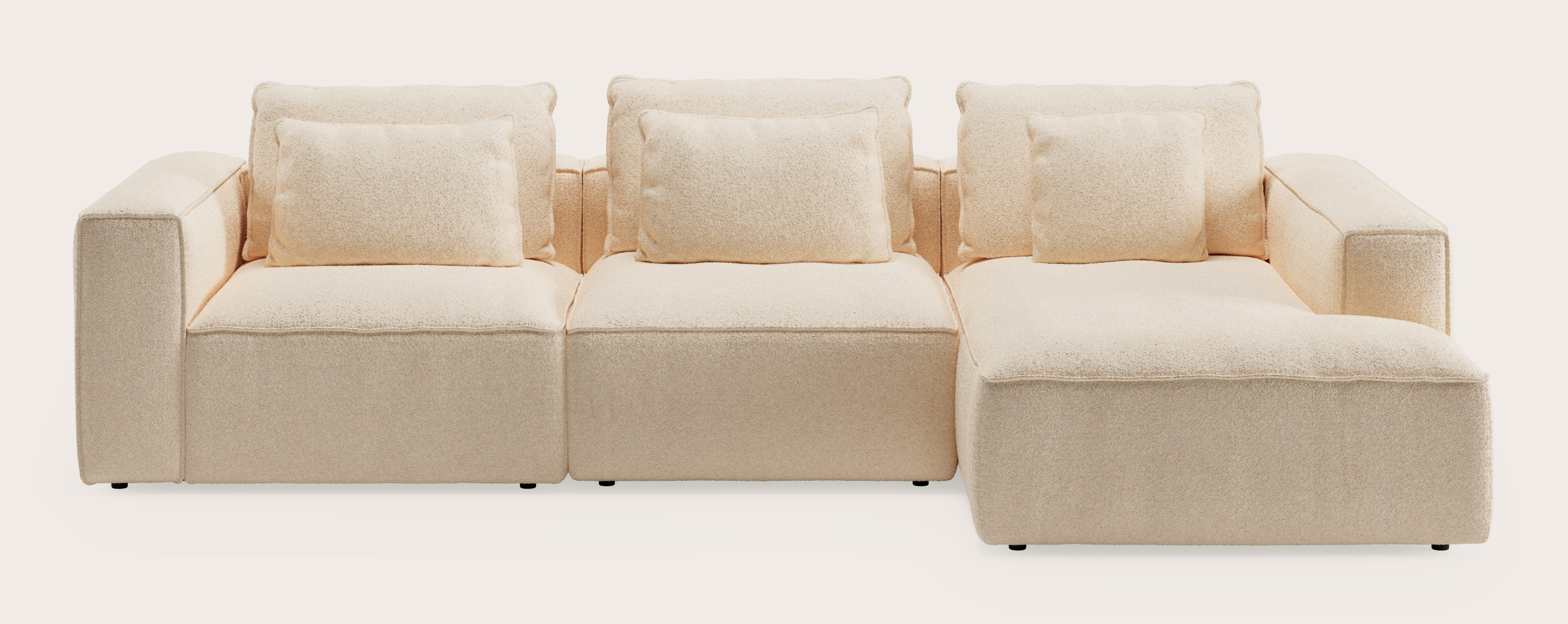 Duomo hoekzetel 3,5-zit in Aria stof Beige