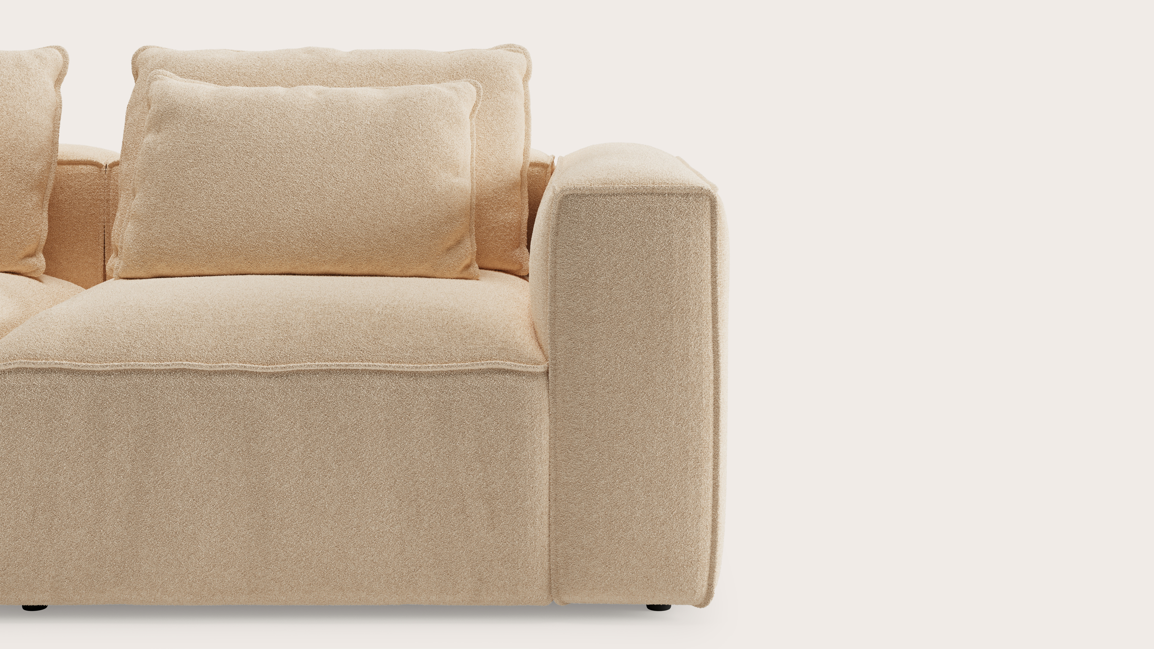 Duomo zetel 2-zit in Aria stof Beige