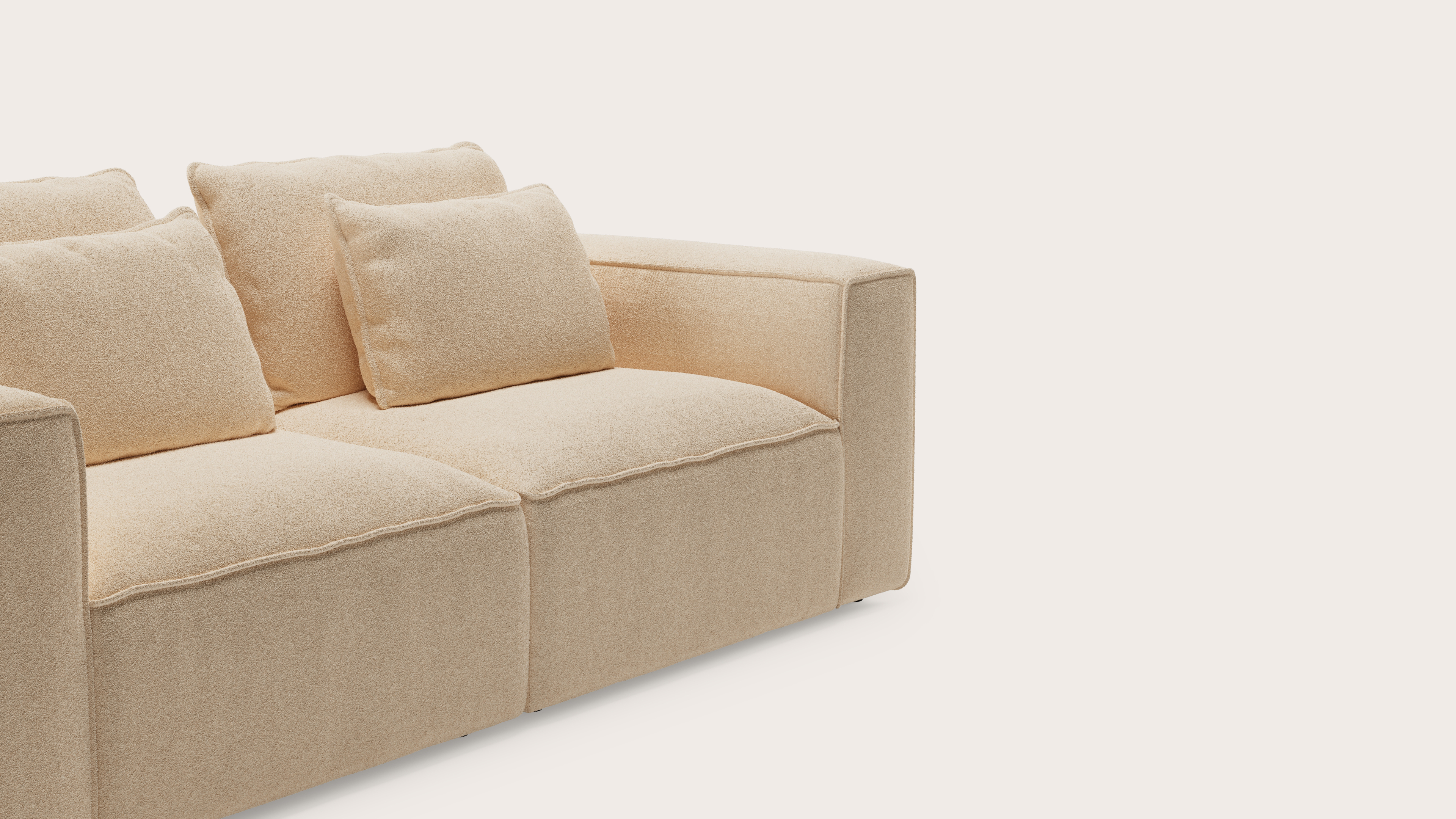 Duomo zetel 2-zit in Aria stof Beige