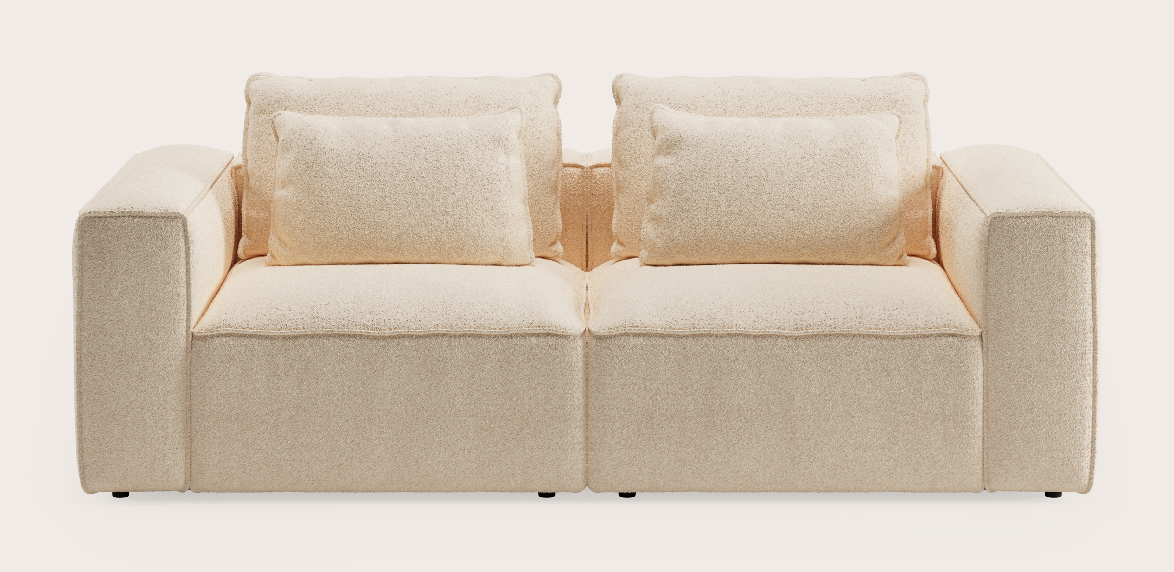 Duomo zetel 2-zit in Aria stof Beige
