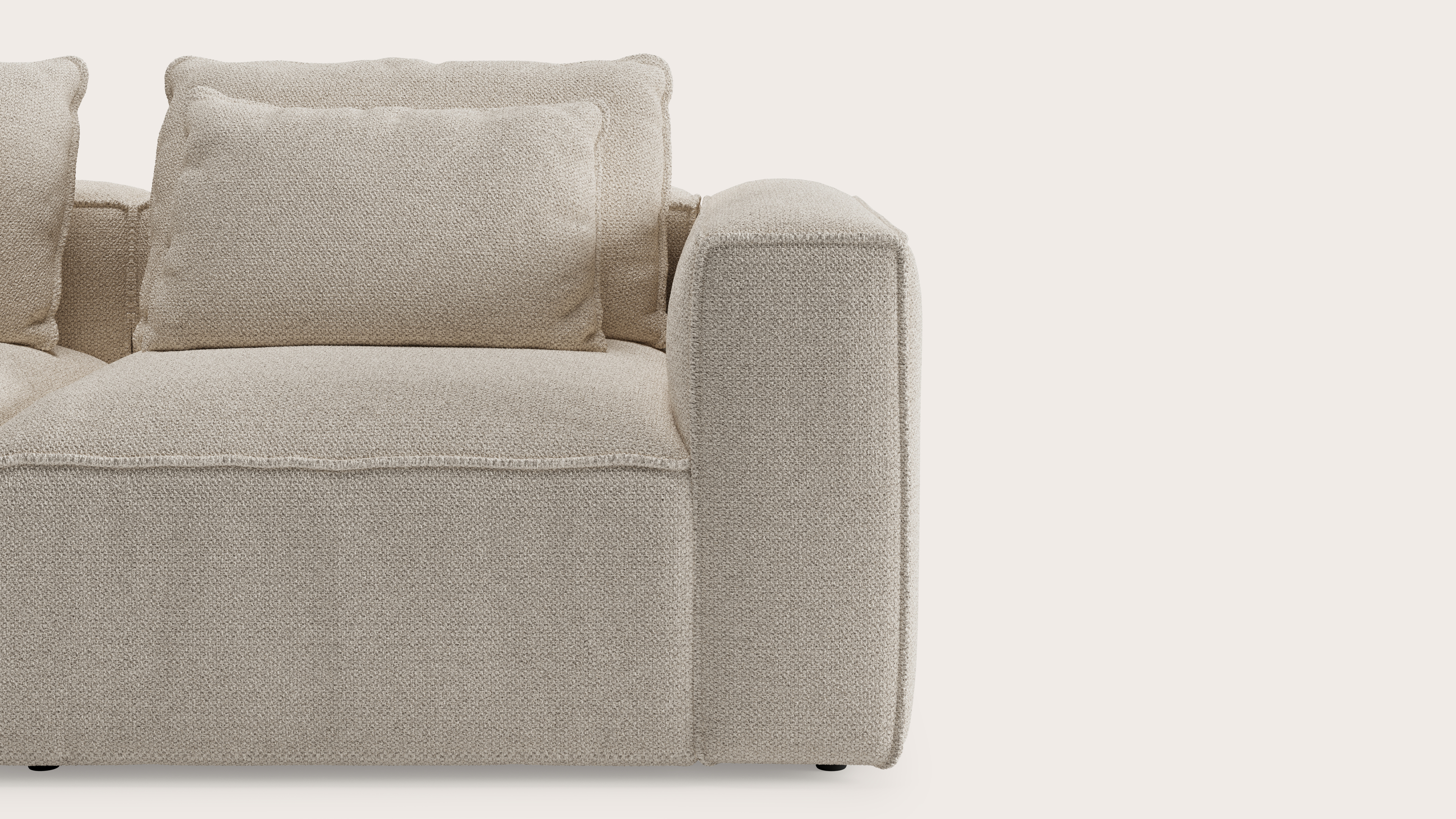 Duomo zetel 2-zit in Hero stof Beige