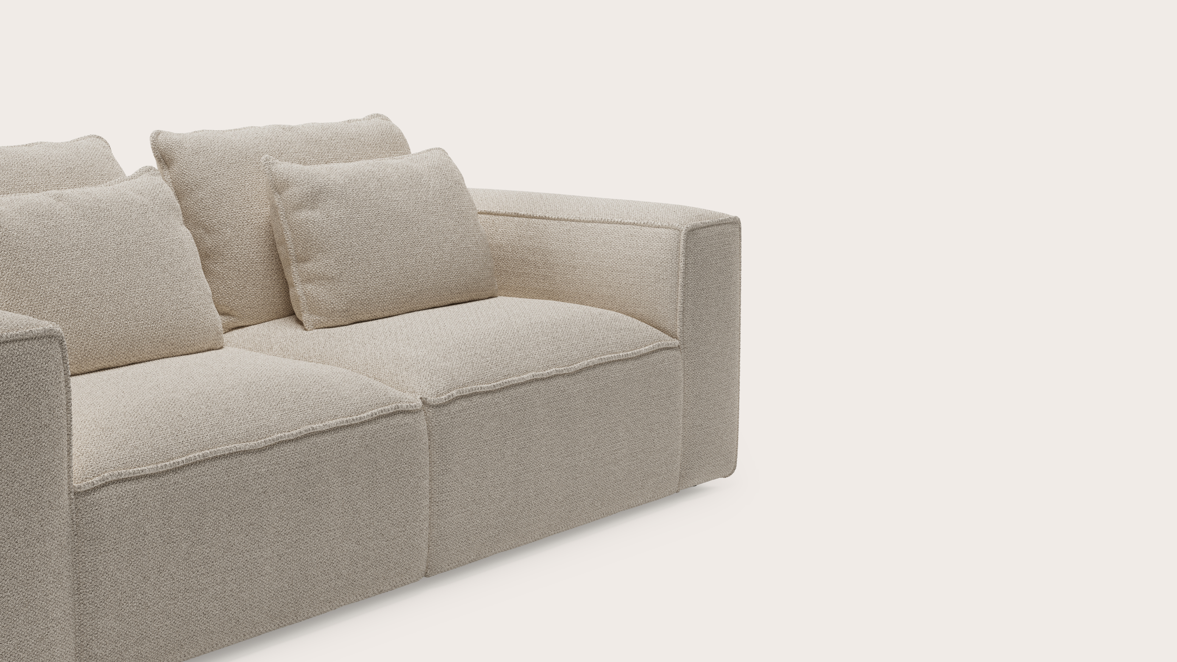 Duomo zetel 2-zit in Hero stof Beige
