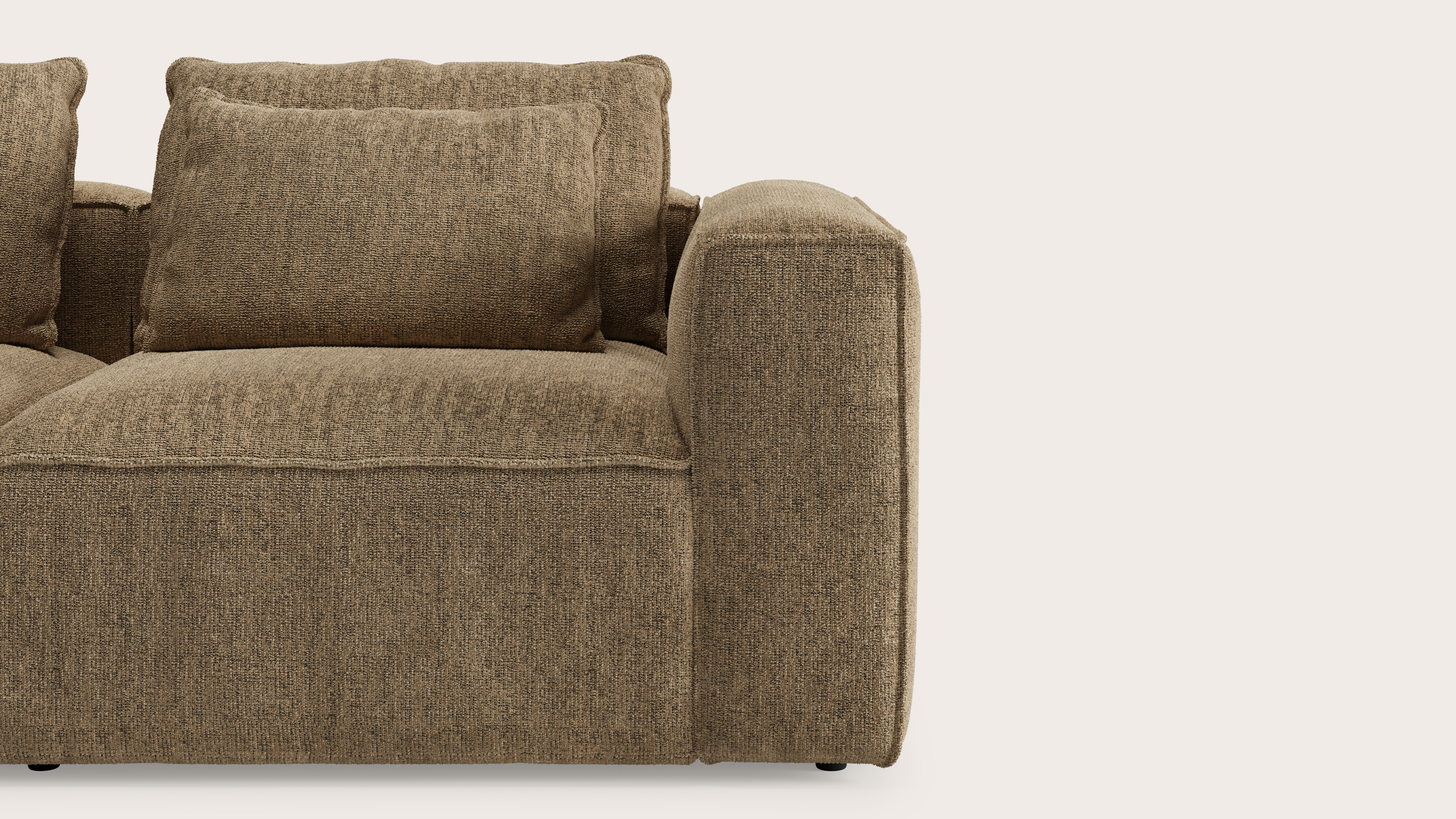Duomo zetel 2-zit in Poco stof Dark Taupe