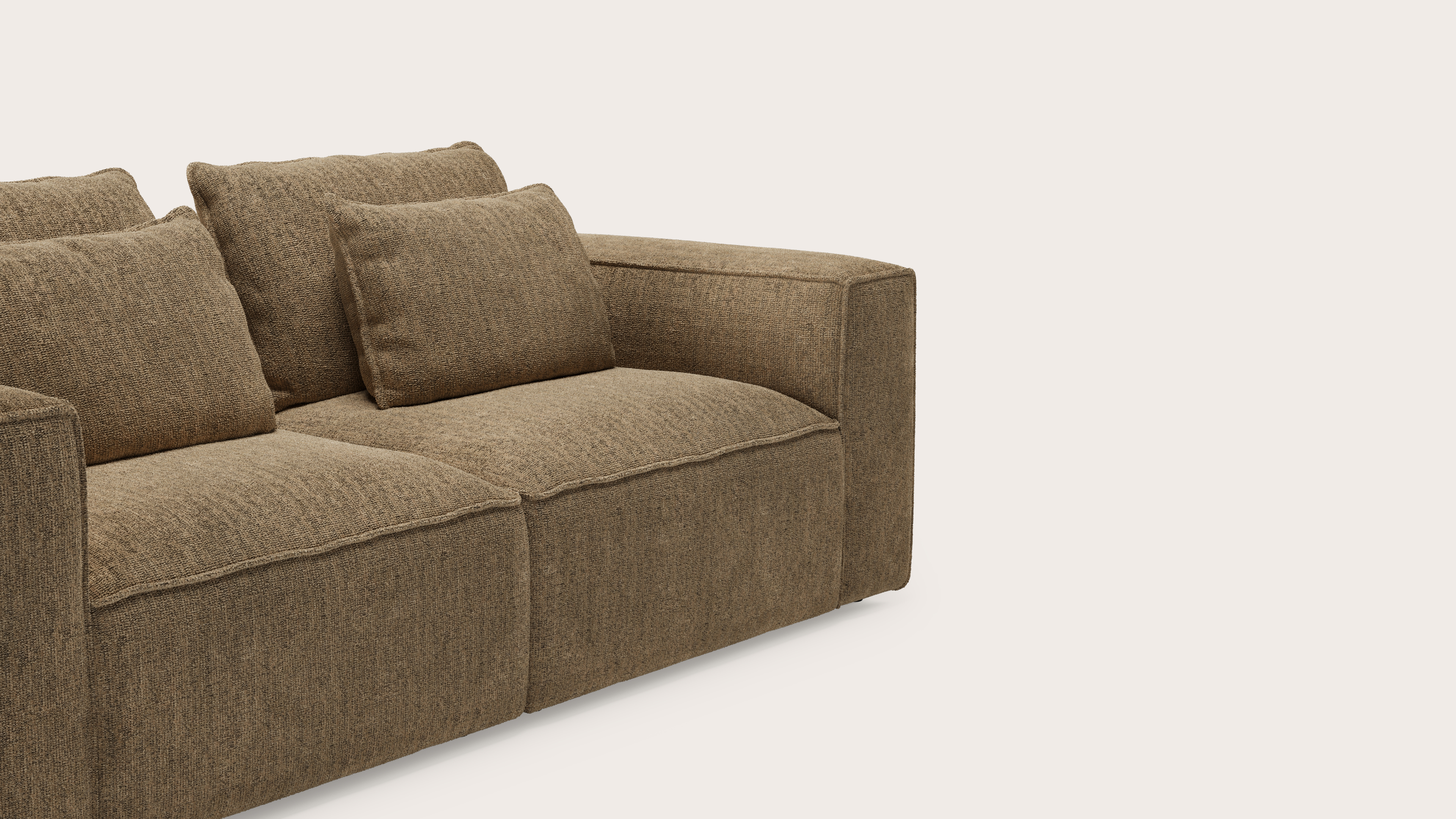 Duomo zetel 2-zit in Poco stof Dark Taupe